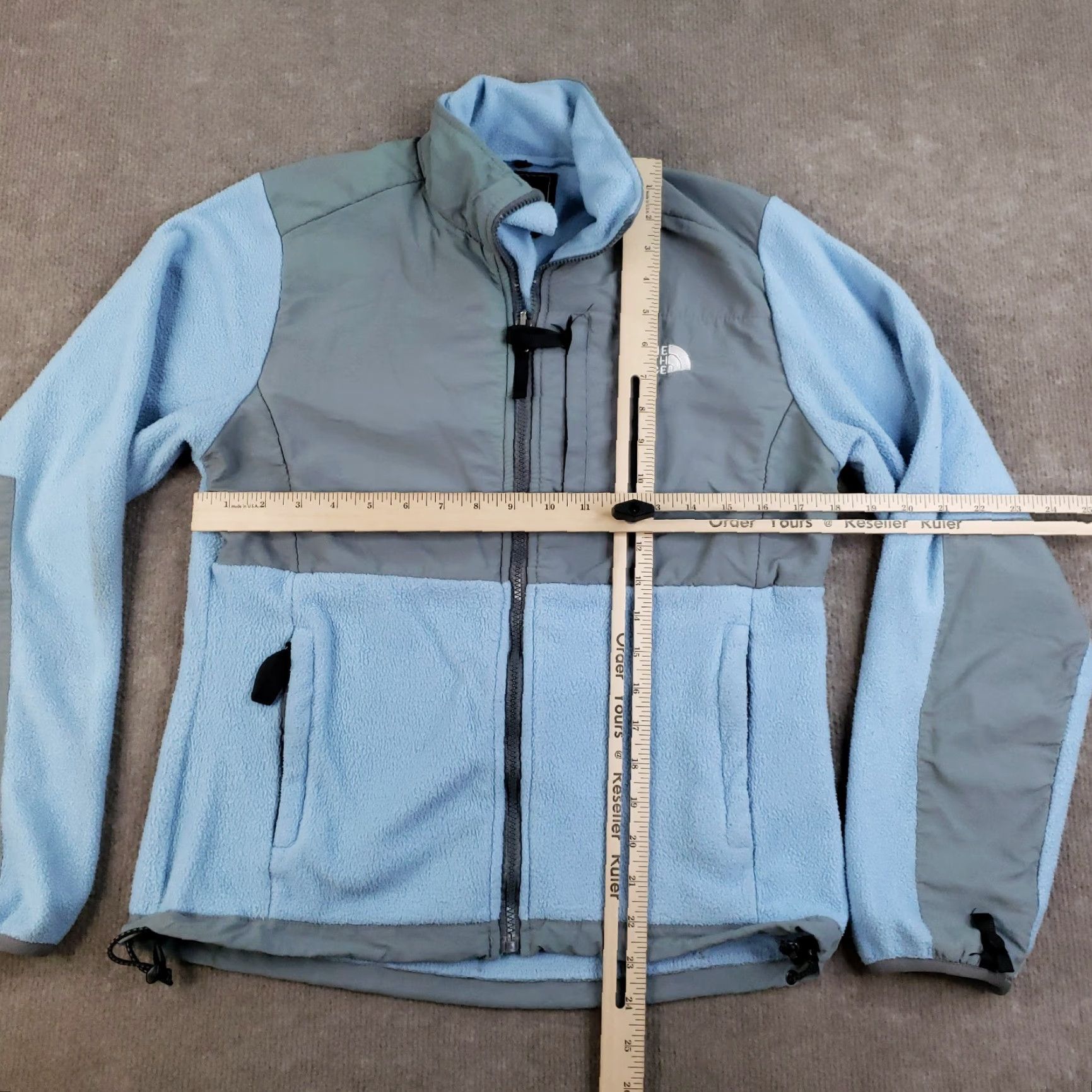 The North Face VINTAGE The North Face Denali Jacket Womens Small Blue Gray Full Zip Mock Neck Fleece Zz Size S / US 4 / IT 40 - 2 Thumbnail