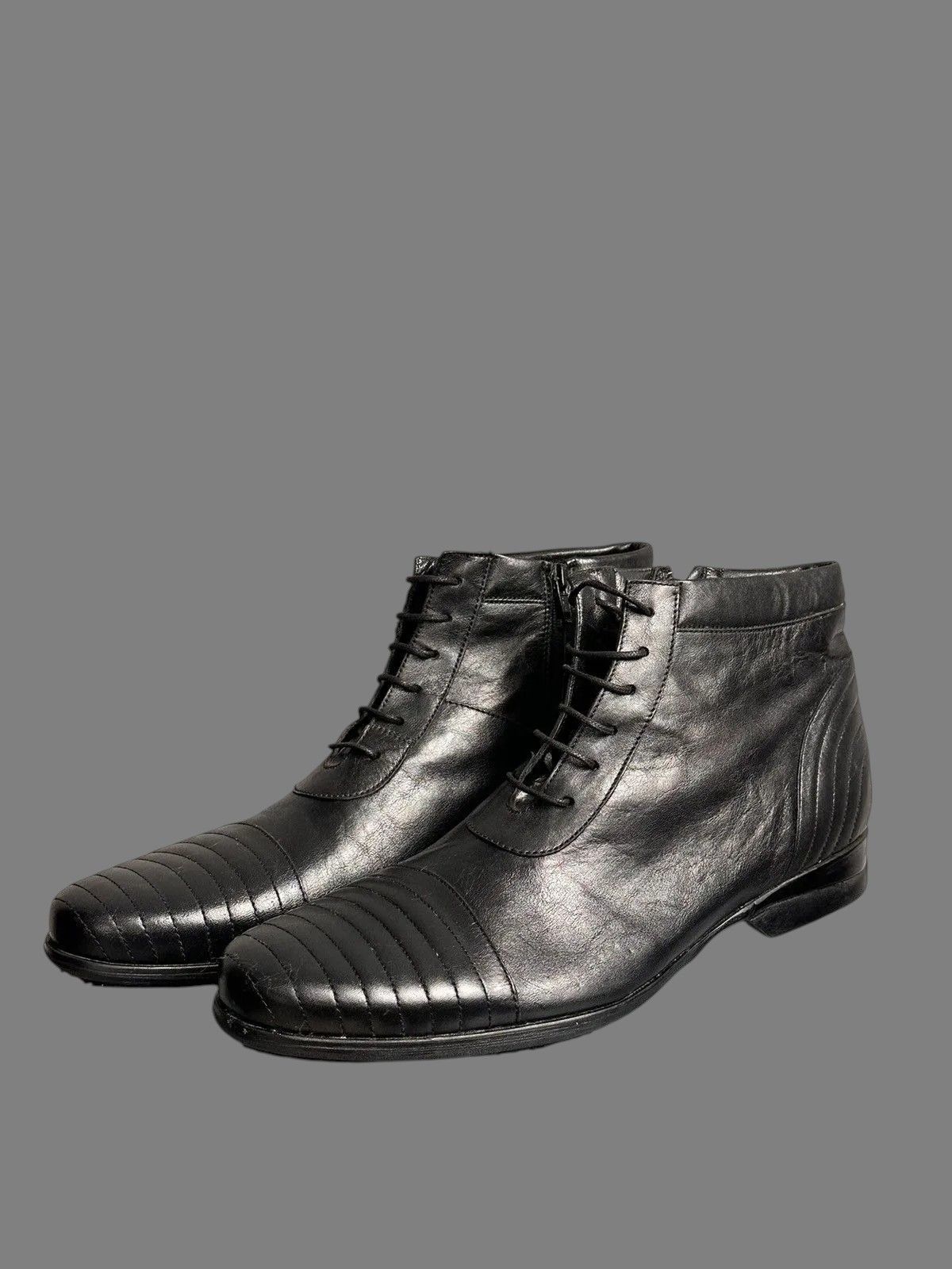 Other AS98 Leather High Combat Boots Rick Owens Guidi Western Size US 11 / EU 44 - 4 Thumbnail