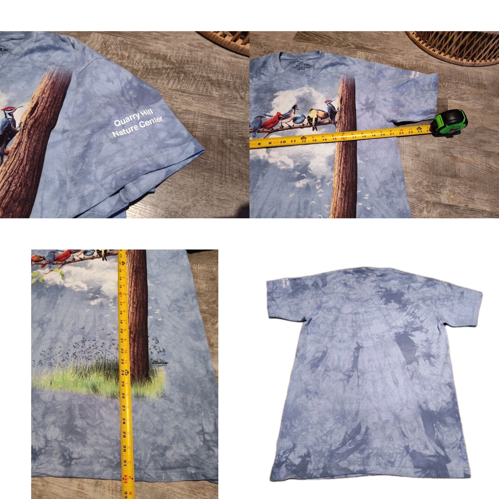The Mountain The Mountain Tie Dye T-Shirt Birds Blue Size L Unisex Adults Size US L / EU 52-54 / 3 - 8 Thumbnail