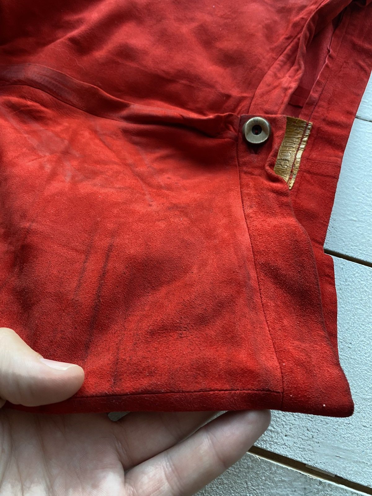 Roberto Cavalli × Vintage 🔥80s Roberto Cavalli Italy Designer Leather Suede 28 Pants Size 28" / US 6 / IT 42 - 12 Thumbnail
