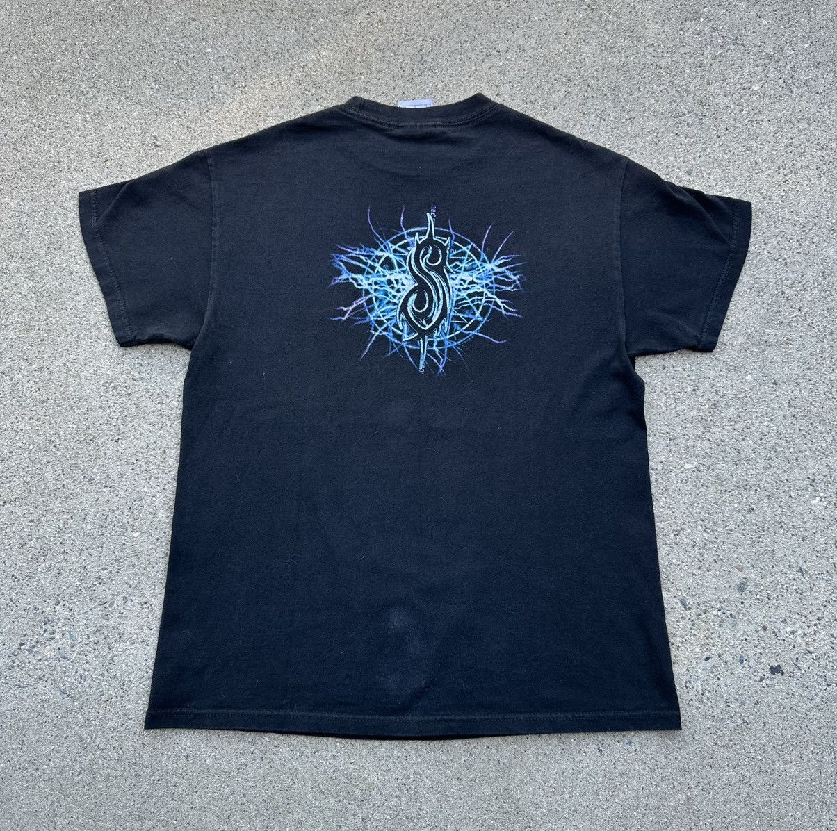 Vintage Slipknot y2k blue lightning t shirt Size US M / EU 48-50 / 2 - 3 Thumbnail