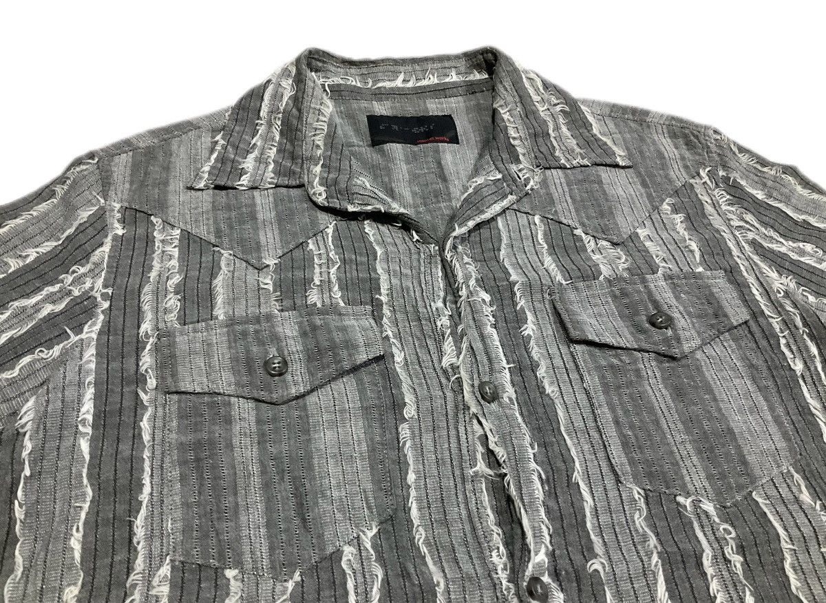 If Six Was Nine × Japanese Brand × Le Grande Bleu (L.G.B.) 🔥Y2K Archived Maniac Works Frayed Shirt Size US M / EU 48-50 / 2 - 3 Thumbnail