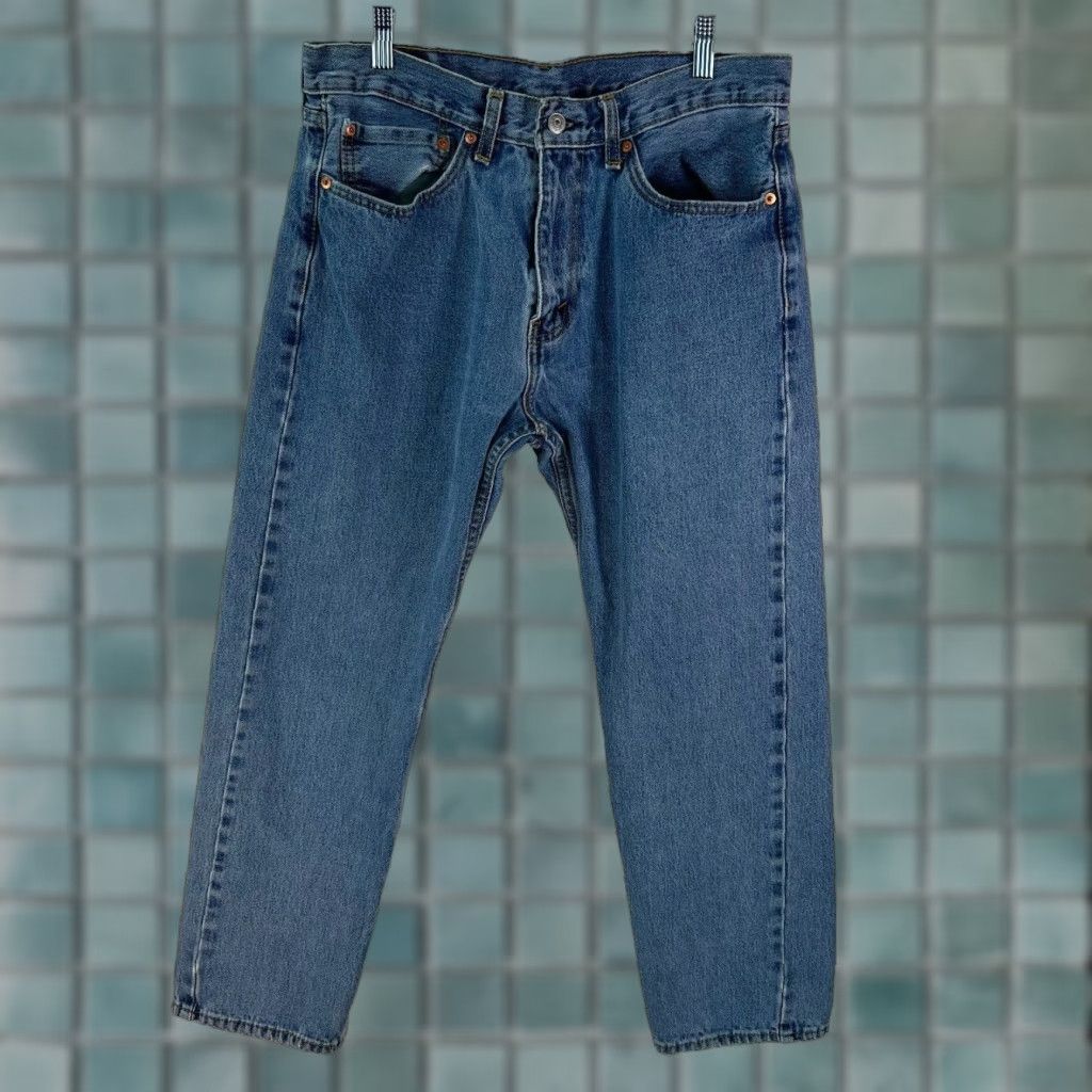 Levi's Levi's Levi Strauss & Co. 505 Jeans Mens 34x30 Blue Denim Straight Leg 5-Pocket Regular Fit Size 34 X 30 Mens Blues Jeans 505 Model 505 Classic Size US 34 / EU 50 - 1 Thumbnail