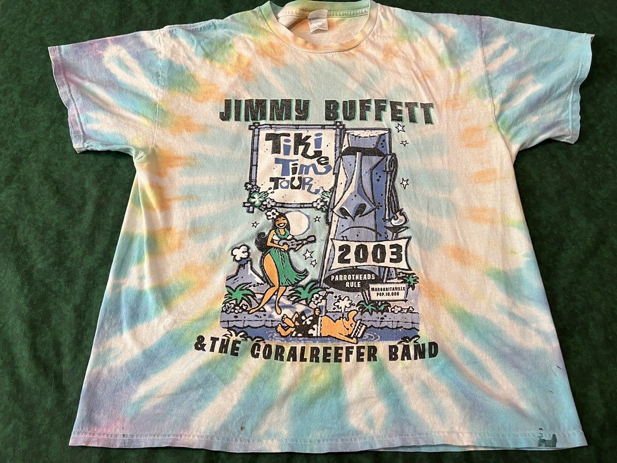 Band Tees × Vintage Vintage JIMMY BUFFETT & THE CORALREEFER TIKI TIME TOUR 2003 Size US XL / EU 56 / 4 - 1 Thumbnail