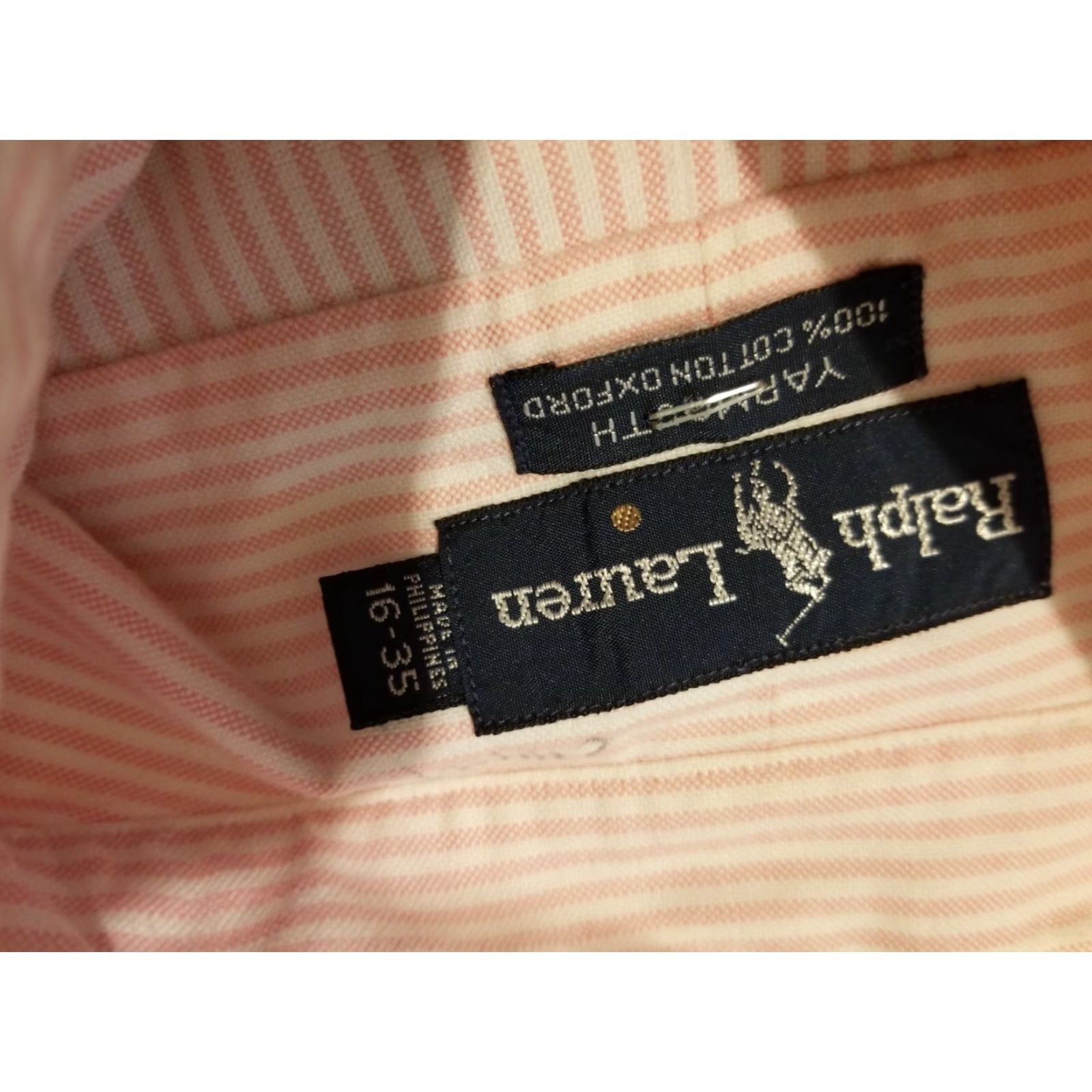 Polo Ralph Lauren Polo Ralph Lauren Dress Shirt Mens 16 35 Pink Cotton Button Polo Ralph Lauren Shirt Dress Style Mens Medium? Size 42R - 4 Thumbnail