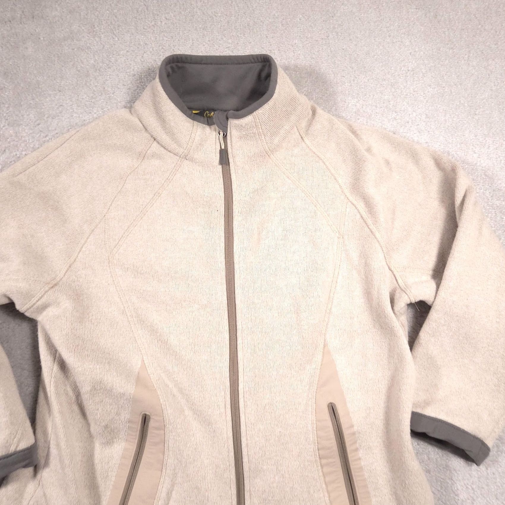 Vintage Cabela's Jacket Womens XL Beige Fleece Full Zip Pockets Outdoor Warm Size XL / US 12-14 / IT 48-50 - 3 Thumbnail