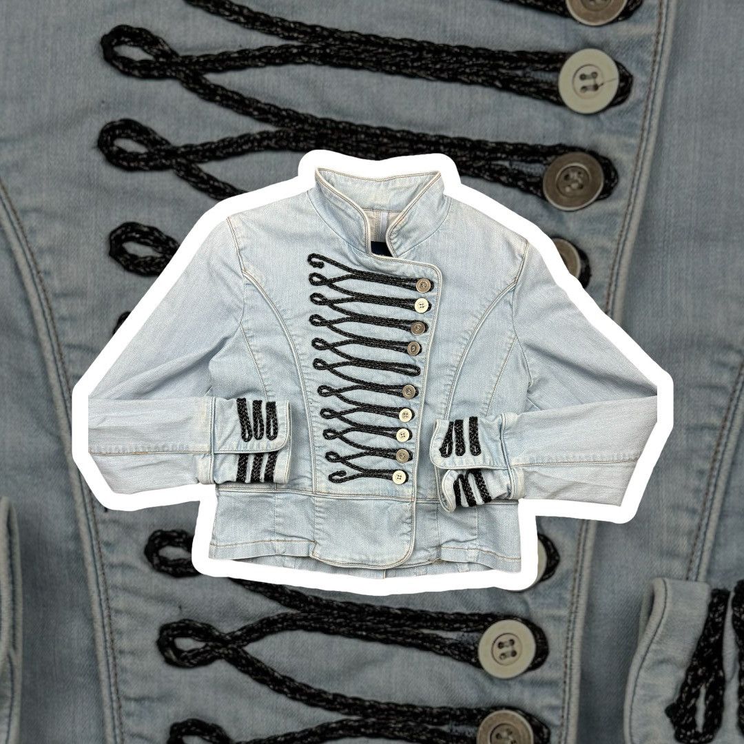Vintage Witchery Vintage Denim Blue Jacket S10 With Cool Details Size L / US 10 / IT 46 - 1 Thumbnail
