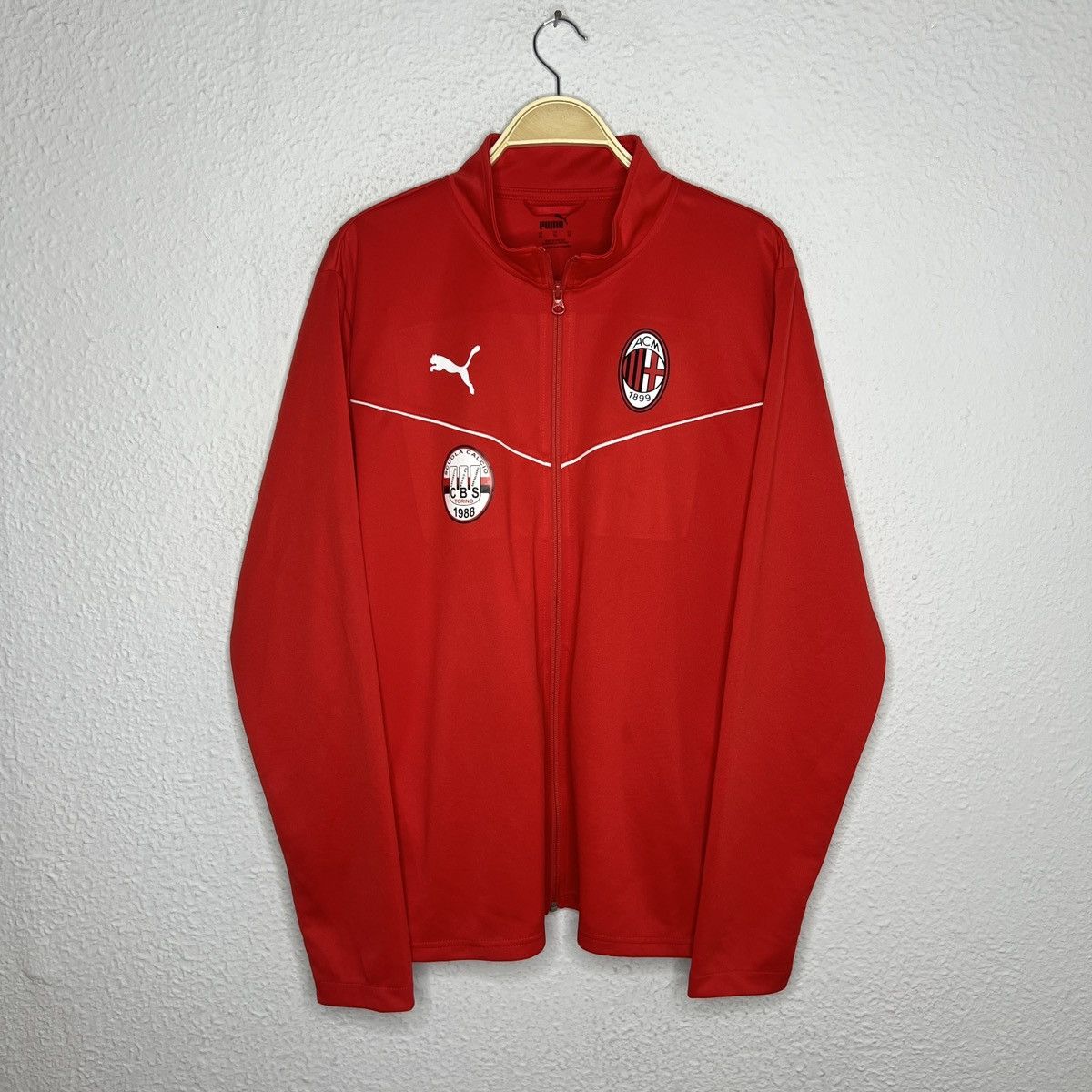 Puma Puma AC Milan Tracksuit Jacket Sweatshirt Zip Trenning Red Size US XL / EU 56 / 4 - 1 Thumbnail