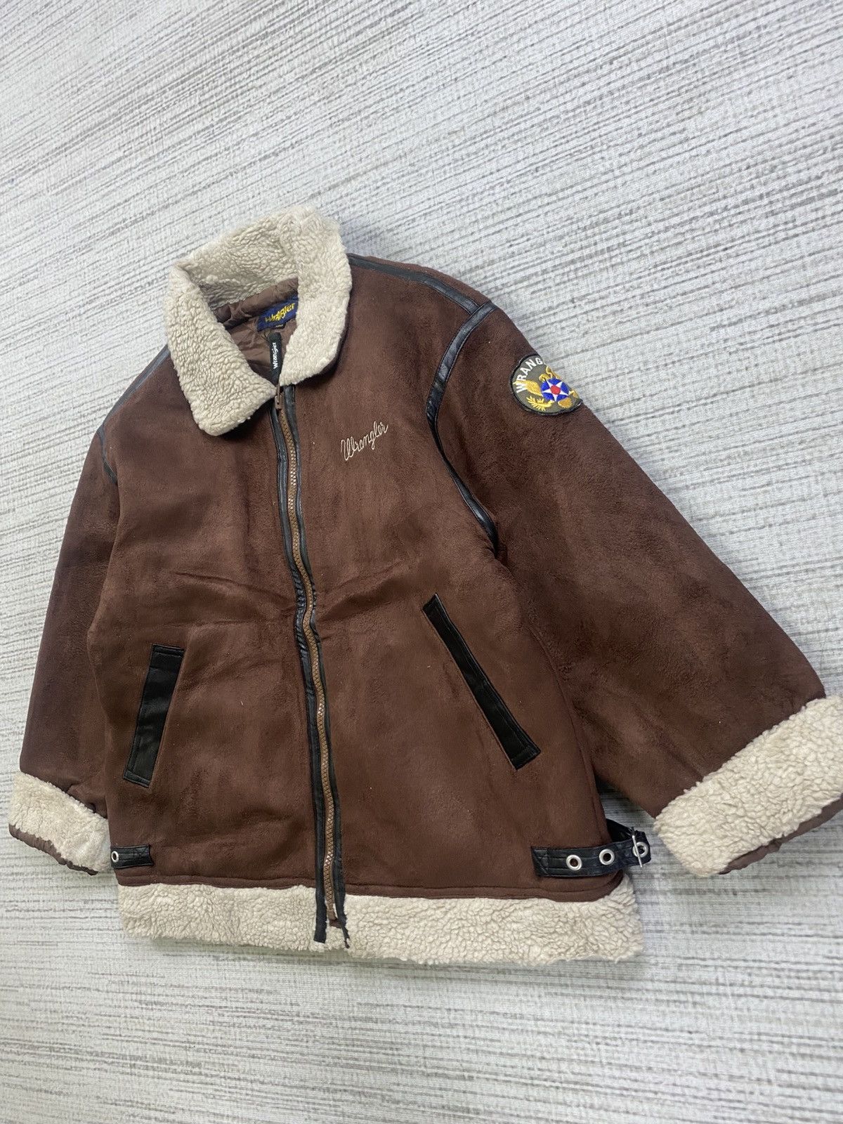 Wrangler Vintage Wrangler B3 Suede Shearling Lined Sherpa Jacket Size US XS / EU 42 / 0 - 4 Thumbnail
