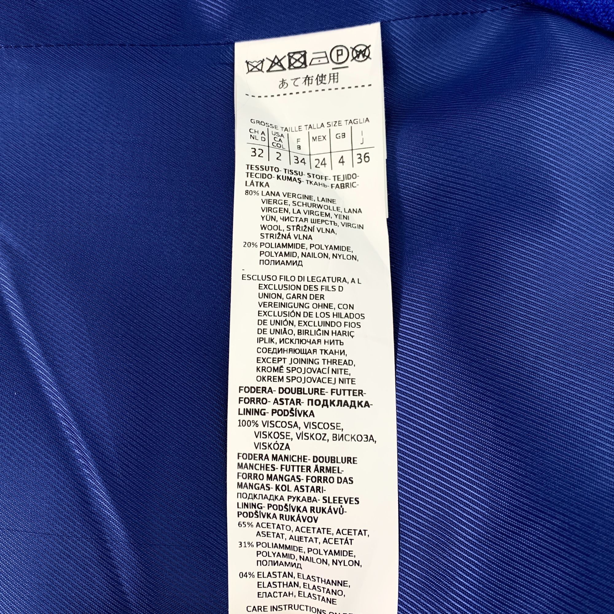 Weekend Max Mara Max Mara Weekend Womens Blue Wool Blend Coat Size 36 Made In Size XS / US 0-2 / IT 36-38 - 6 Thumbnail
