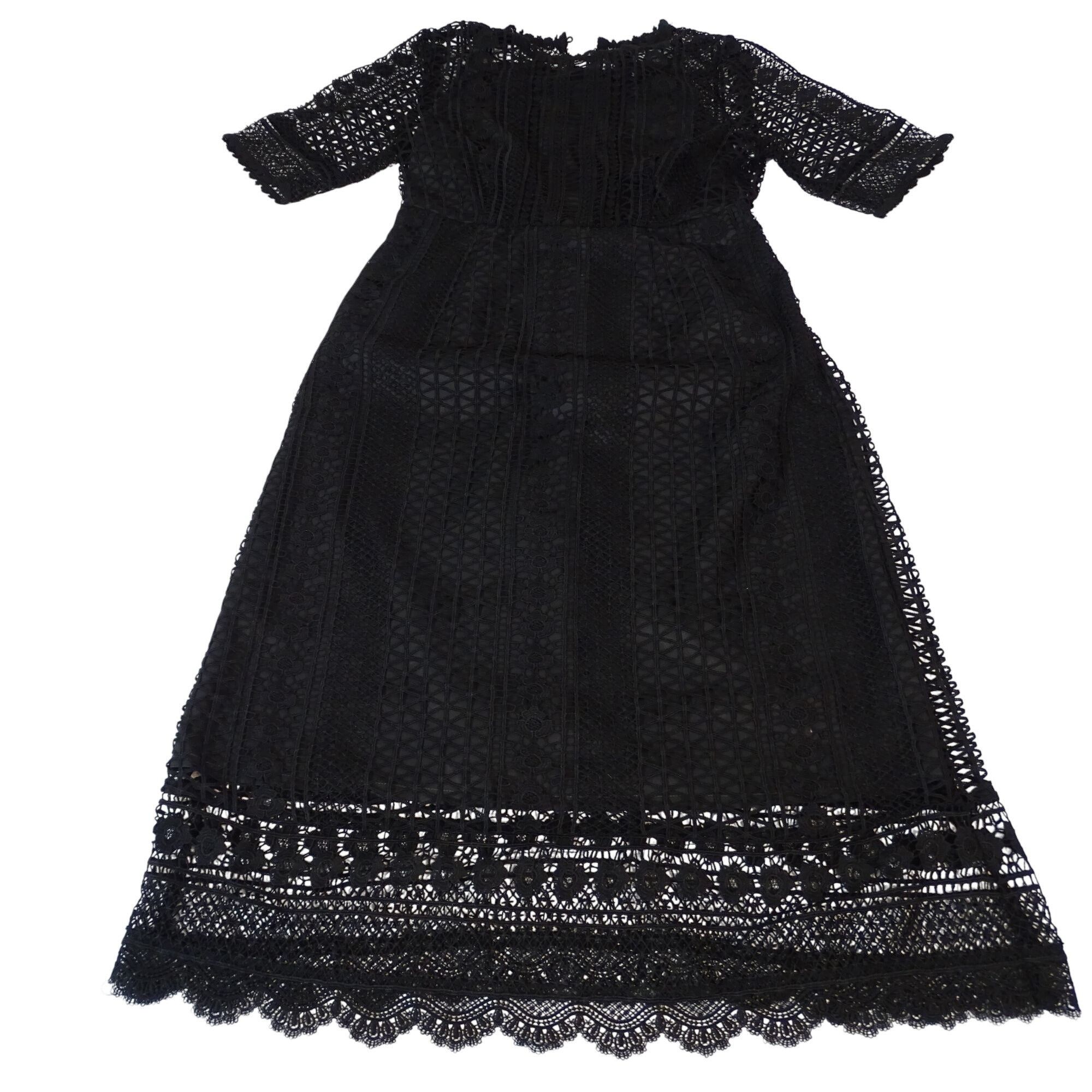 Other Tresmoi Black Lace A-line Dress Women Size M Short Sleeve Size M / US 6-8 / IT 42-44 - 5 Thumbnail