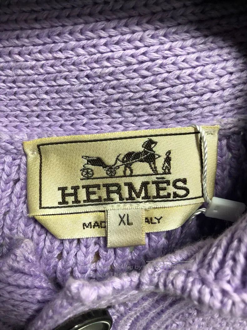 Hermes Hermes Colorblocked Half Button Long Sleeve Crewneck Sweat Size US XL / EU 56 / 4 - 3 Thumbnail