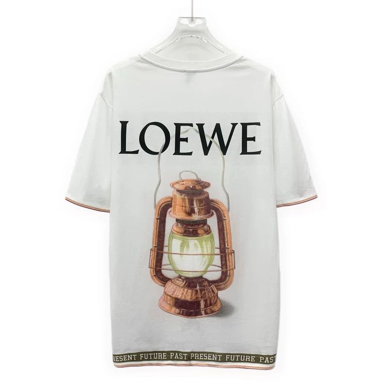 Loewe LOEWE White logo letter kerosene lamp printed cotton round Size M / US 6-8 / IT 42-44 - 2 Thumbnail