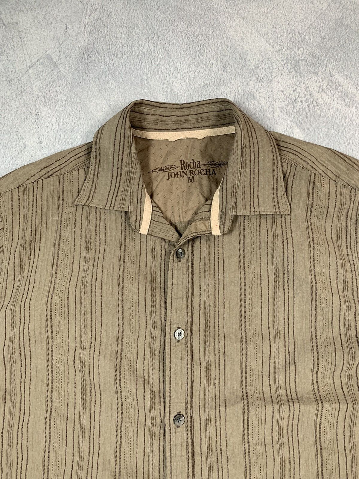 Vintage Vintage Y2K Style Striped Japanese button ups shirt size M Size US M / EU 48-50 / 2 - 4 Thumbnail