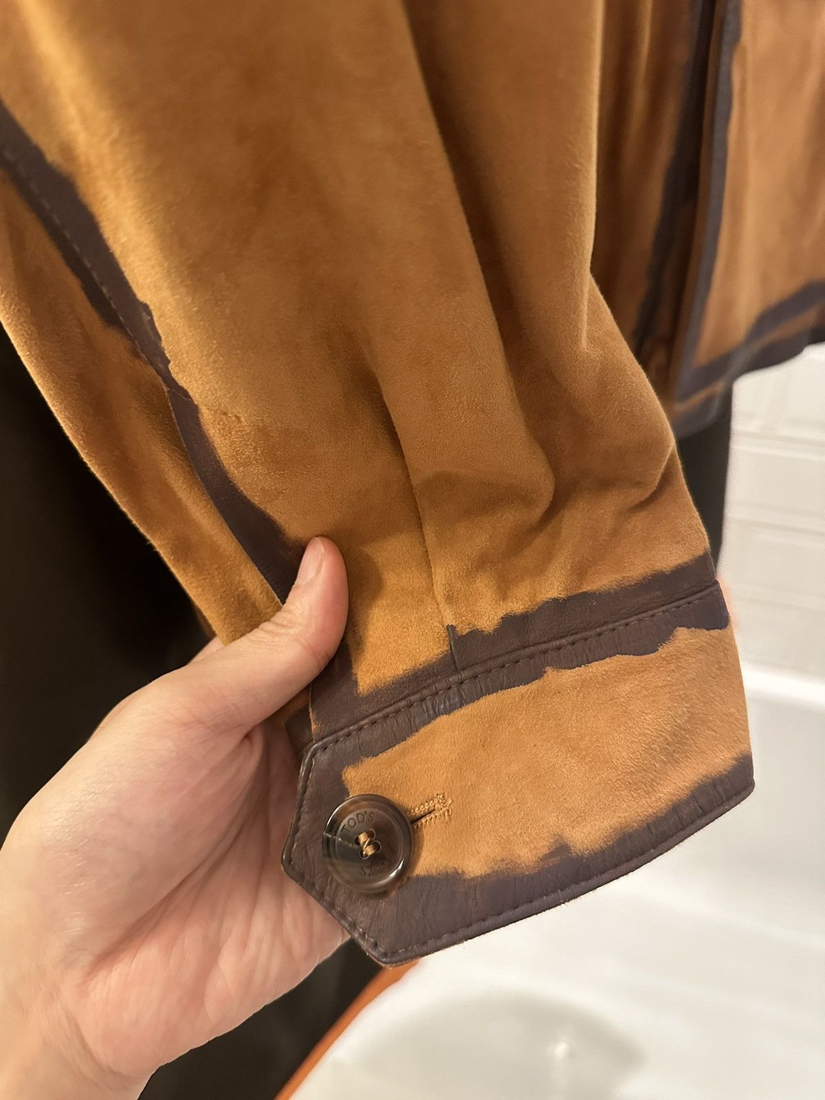 Tod's Hand Painted Suede (Ovine) Field Jacket Size US XL / EU 56 / 4 - 4 Thumbnail