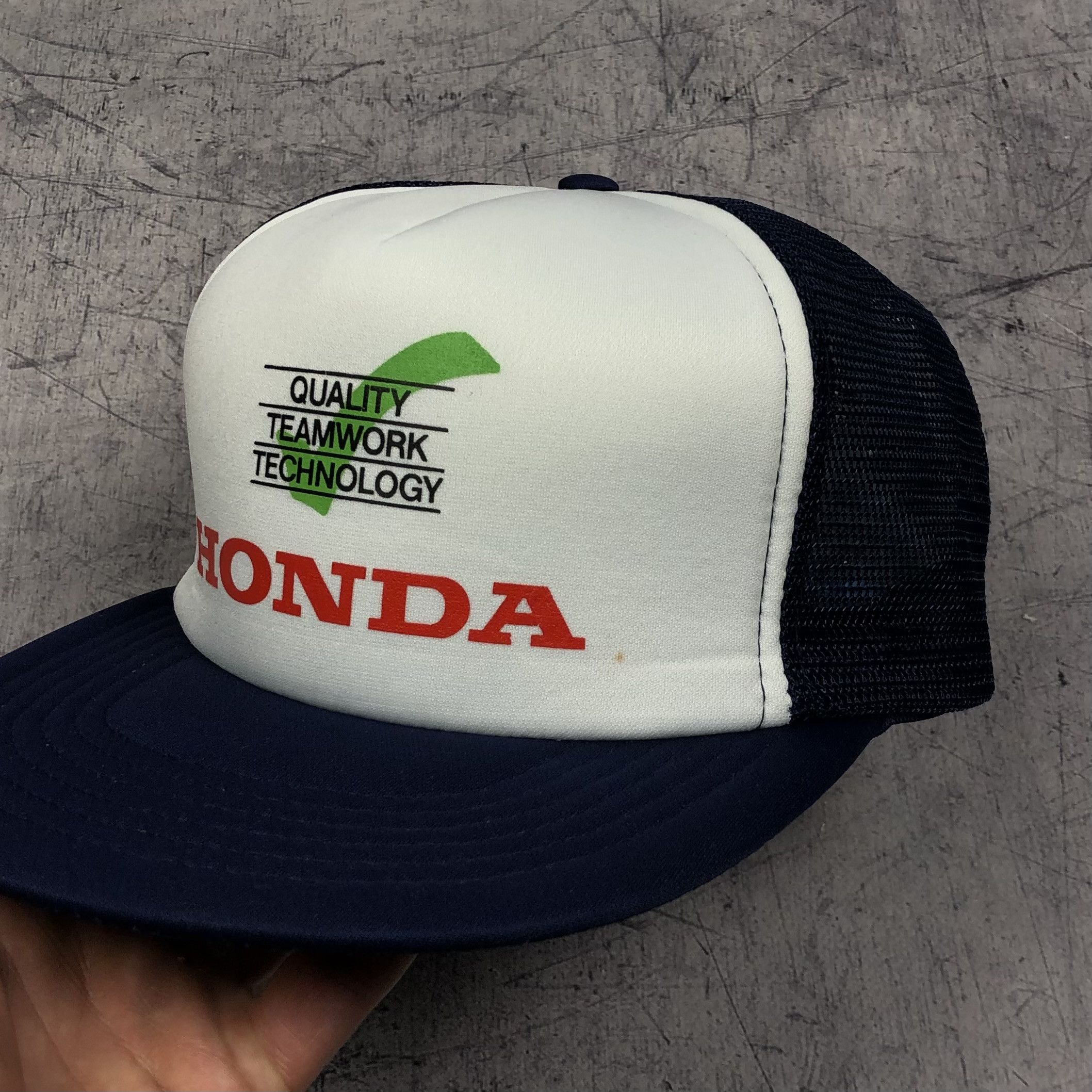 Honda Vintage 90s Honda Trucker Cap Quality Teamwork Technology Size ONE SIZE - 5 Thumbnail