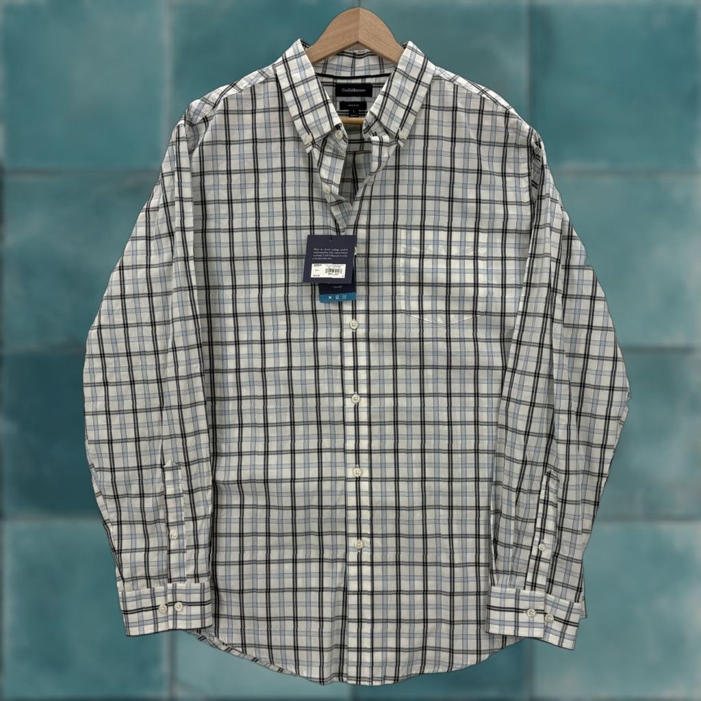 Croft & Barrow Croft & Barrow Shirt Mens Large White Plaid Long Sleeve True Comfort Stretch NWT Size US L / EU 52-54 / 3 - 1 Thumbnail