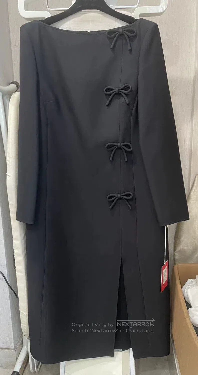 Valentino Valentino Silk wool black dress Size XXL / US 16-18 / IT 52-54 - 1 Thumbnail
