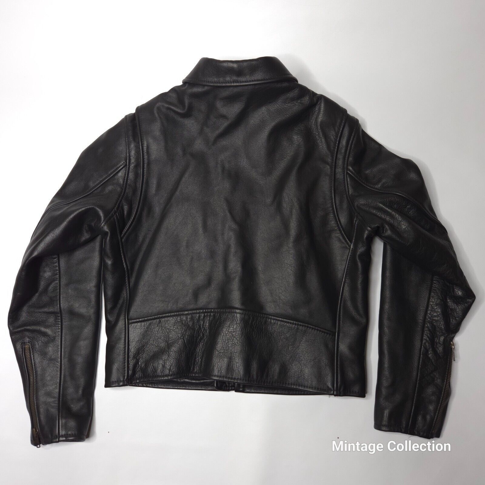Other VINTAGE JOHNSON LEATHERS BLACK LEATHER MOTORCYCLE JACKET 8 Size M / US 6-8 / IT 42-44 - 12 Thumbnail
