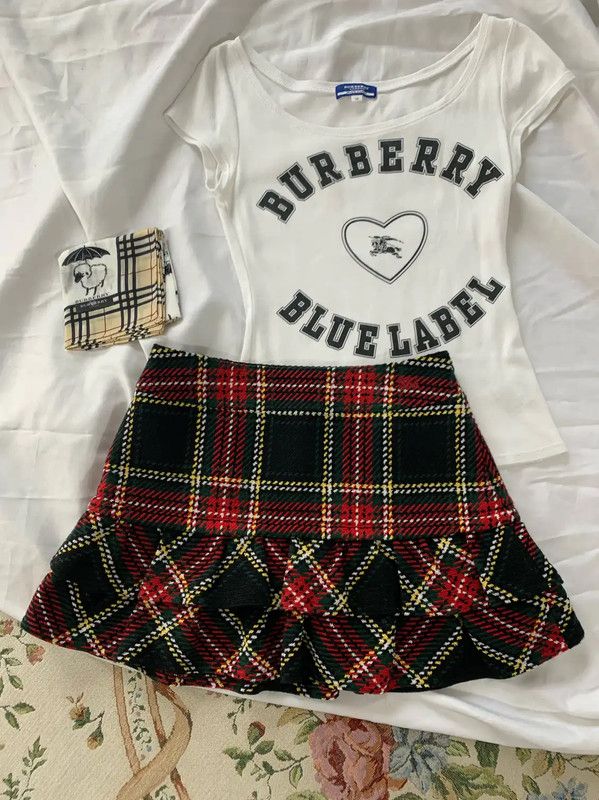 Burberry Burberry Red Cotton Skirt for Women Size 23" - 1 Thumbnail