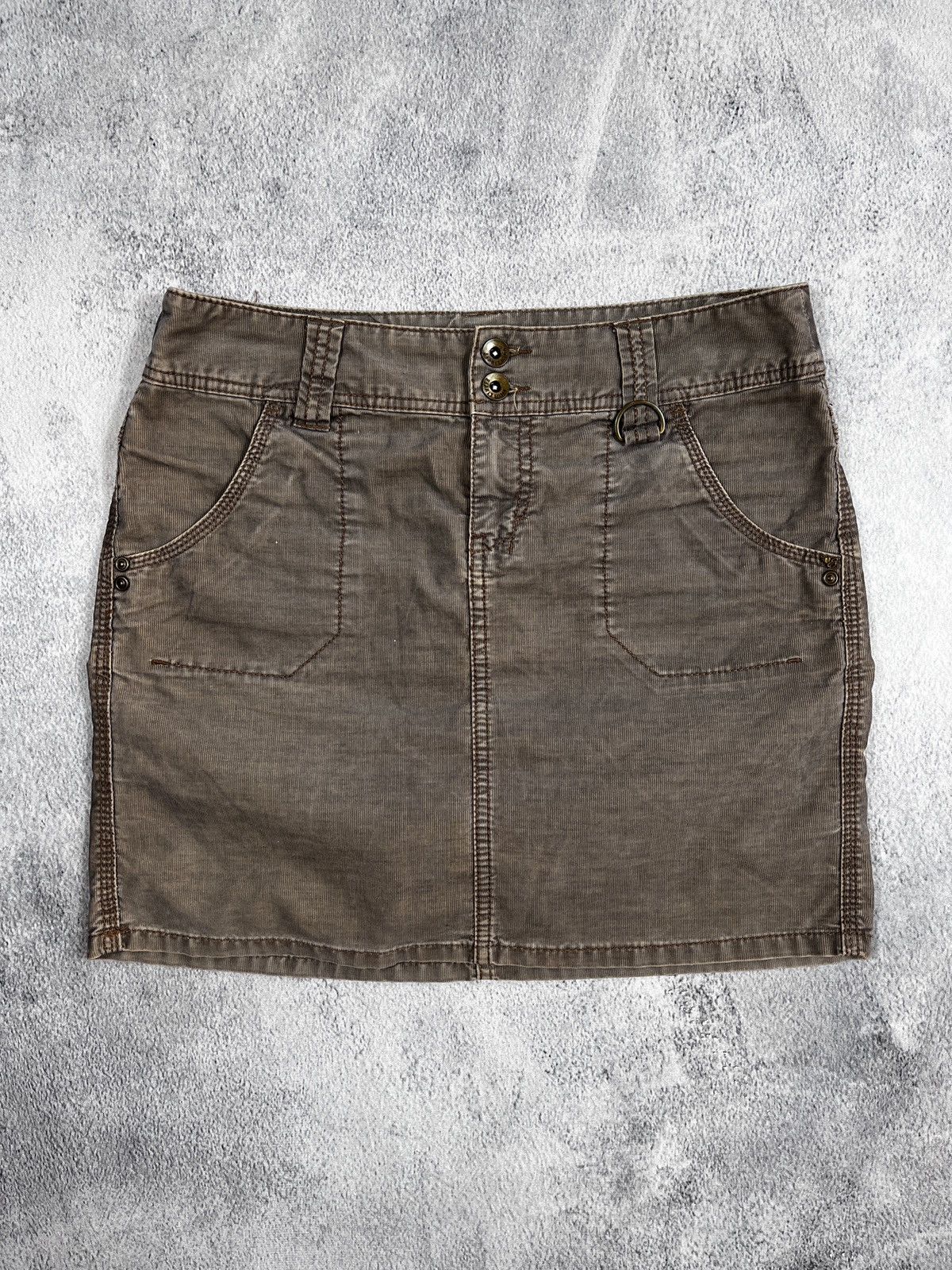 Vintage Vintage Y2K Japanese corduroy style mini skirt streetwear Size 27" / US 4 / IT 40 - 1 Thumbnail