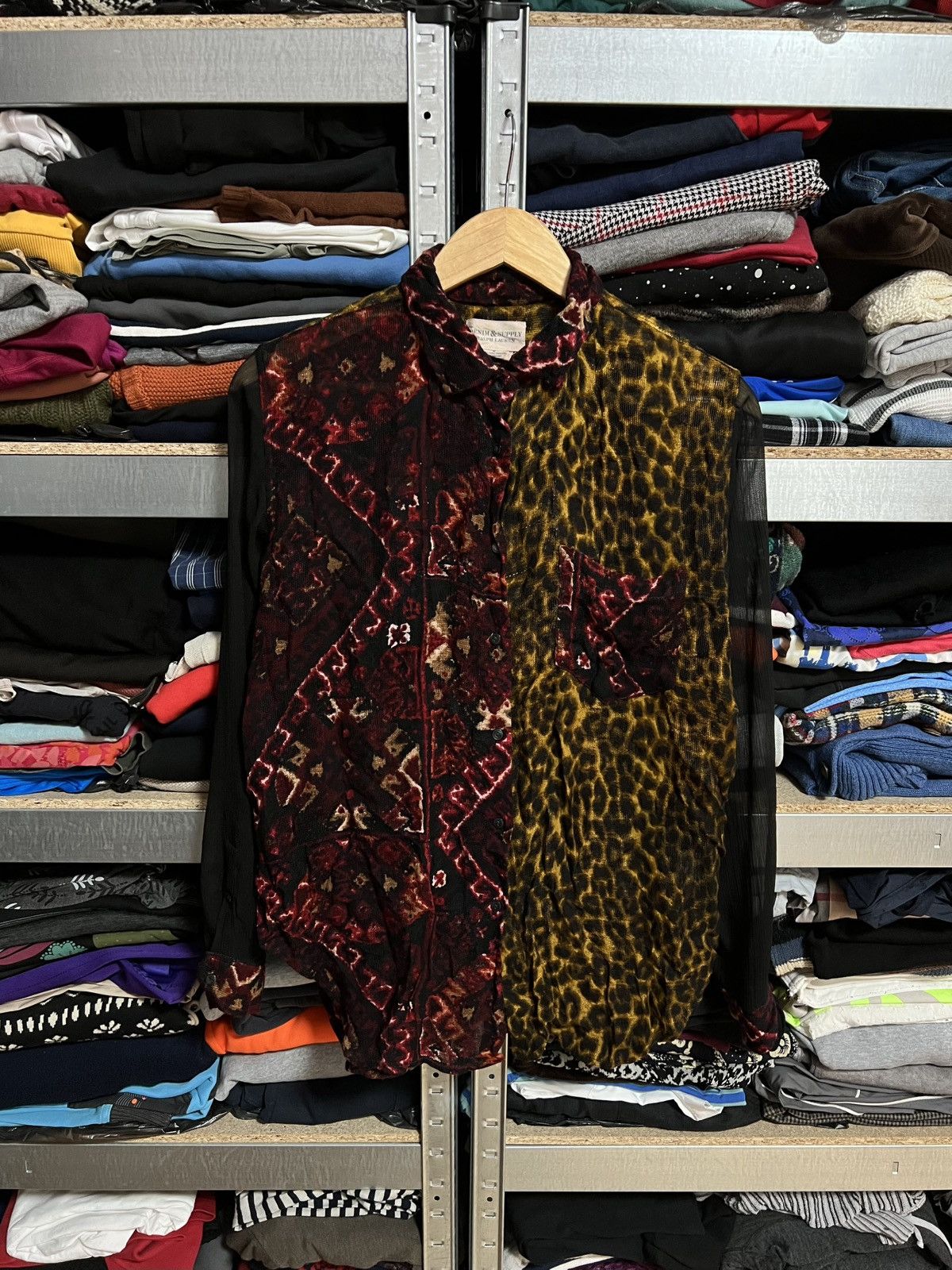 Denim & Supply Ralph Lauren Denim&Supply Ralph Laurent Leopard Print Mesh Button Shirt Size M / US 6-8 / IT 42-44 - 1 Thumbnail