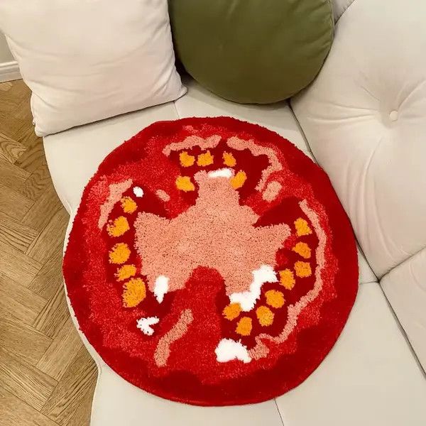 Other Horiuchi x Fumie Tomato Fruit Tufted Rug Size ONE SIZE - 3 Thumbnail