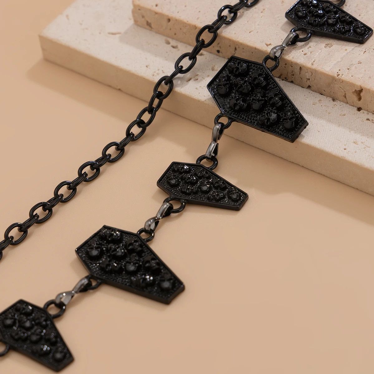 Jewelry Vintage Coffin Belly Waist Chain Pants Belts Size ONE SIZE - 4 Thumbnail