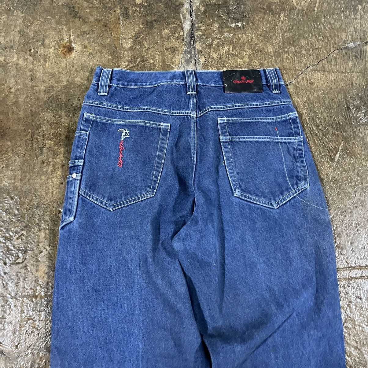 Fubu × JNCO × Vintage Crazy Vintage Y2K FUBU Carpenter Jeans Baggy Skater Unique Size US 34 / EU 50 - 5 Thumbnail