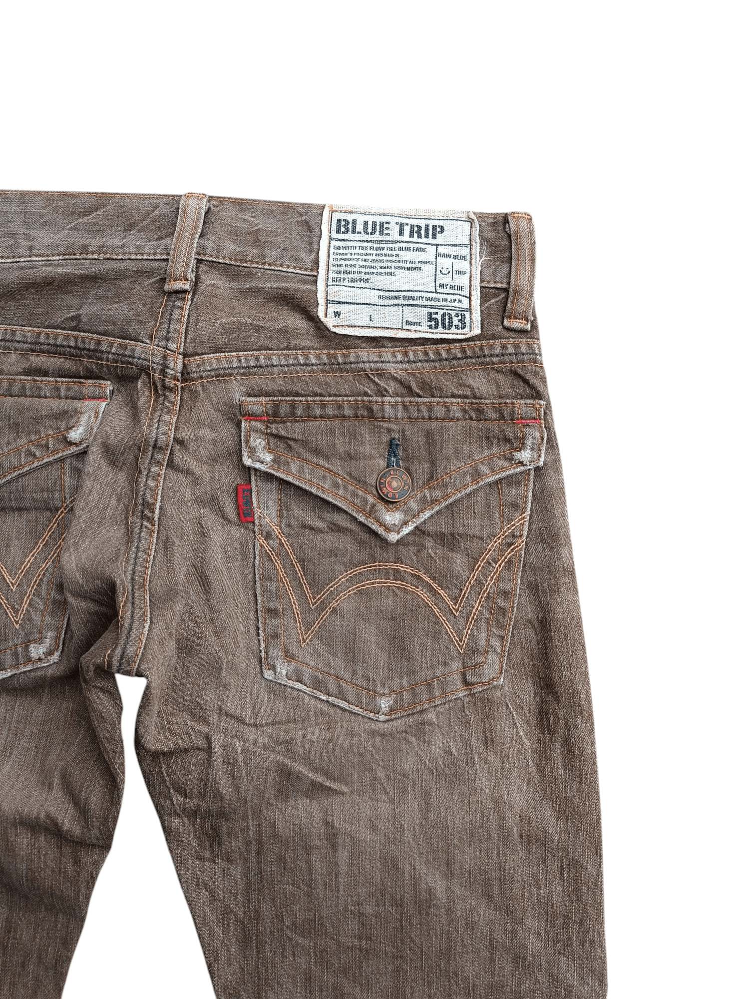 Edwin Flare 90s Style Edwin 503 Flare Blue Trip Faded Jeans Size US 32 / EU 48 - 11 Thumbnail