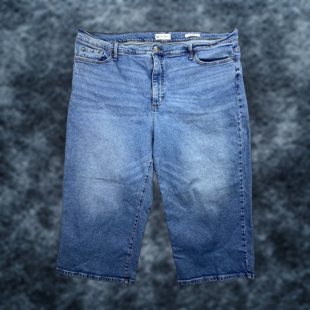 Jessica Simpson Jessica Simpson Jeans Womens 22W Primrose High Rise Wide-Leg Crop Stretch Benign Bohemian Vintage: No Size 40" / US 18 - 1 Thumbnail