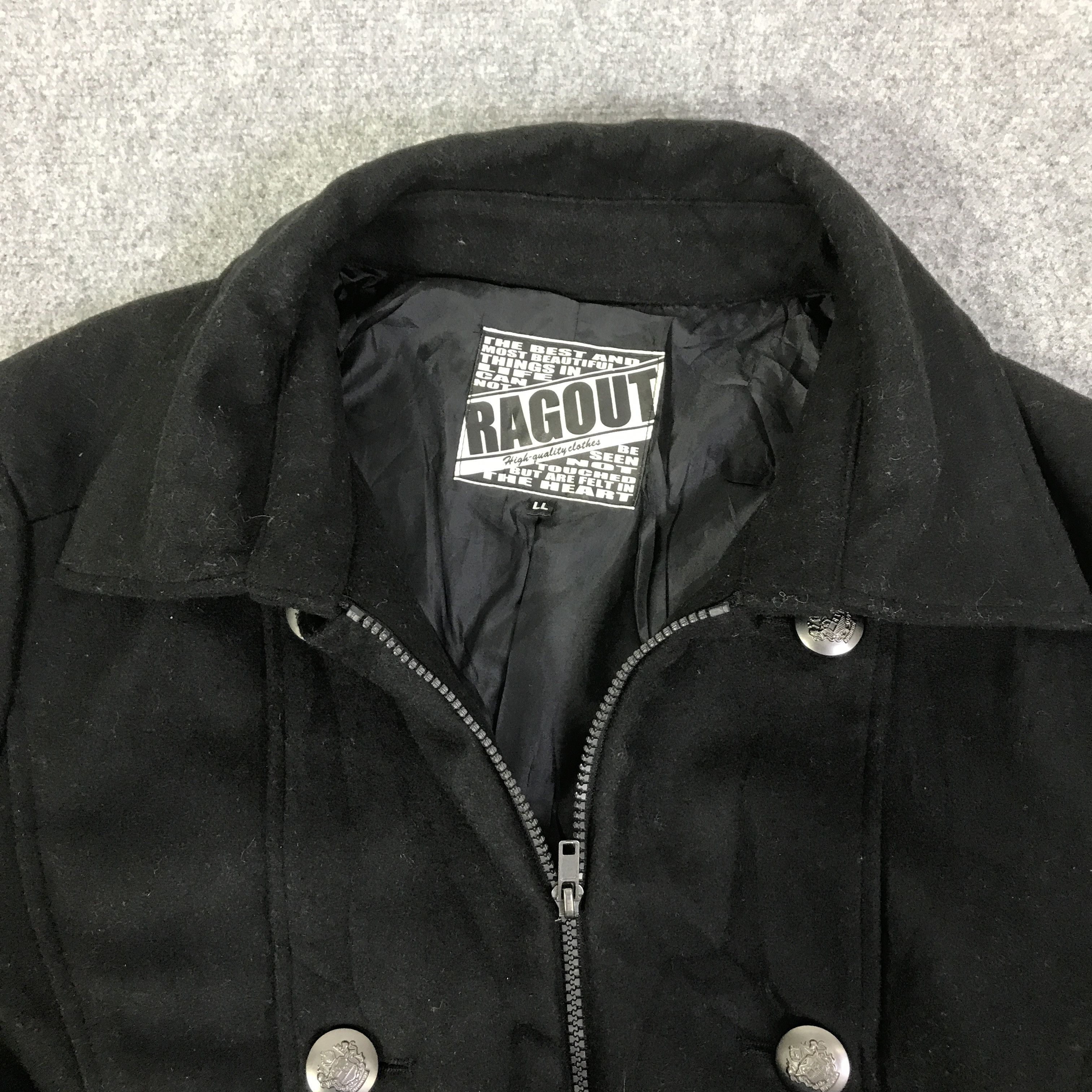 Japanese Brand ragout Double button Wool jacket japan Punk K99B14 Size US L / EU 52-54 / 3 - 8 Thumbnail