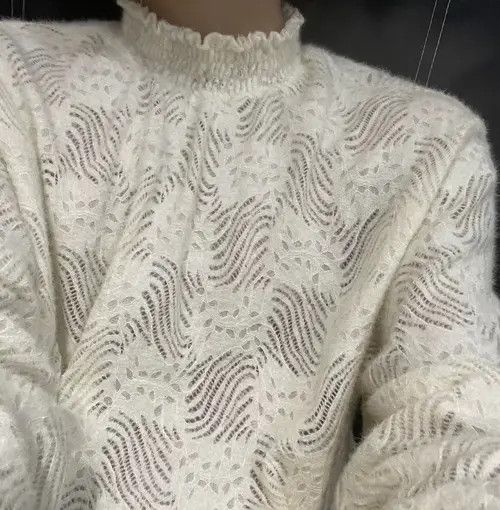 VIBE Vintage Fall/Winter Knit Long Sleeve Blouse Top Size US M / EU 48-50 / 2 - 4 Thumbnail