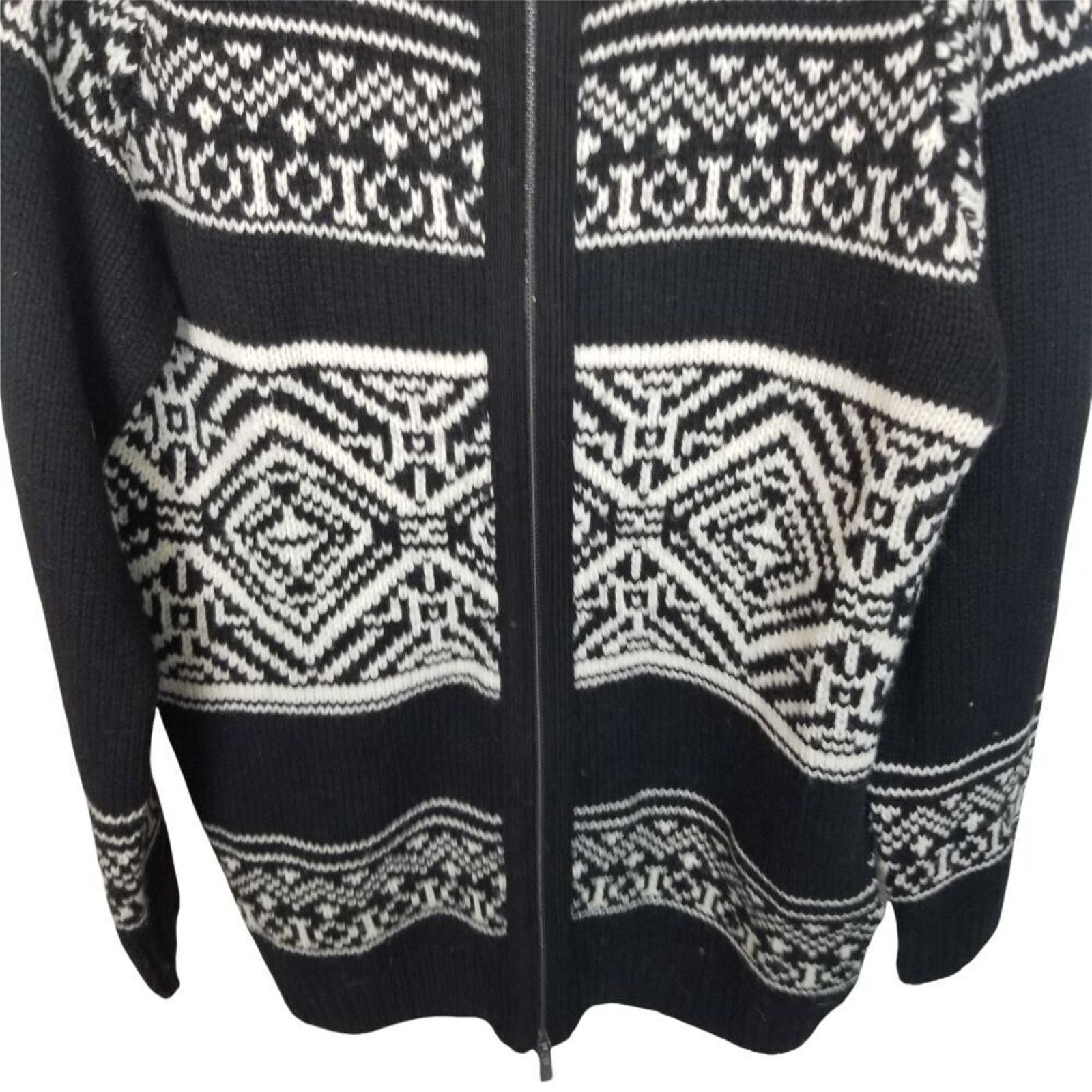 Zara Zara Mens Nordic Fair Isle Full Zip Sweater Cardigan Sz L Size US L / EU 52-54 / 3 - 3 Thumbnail