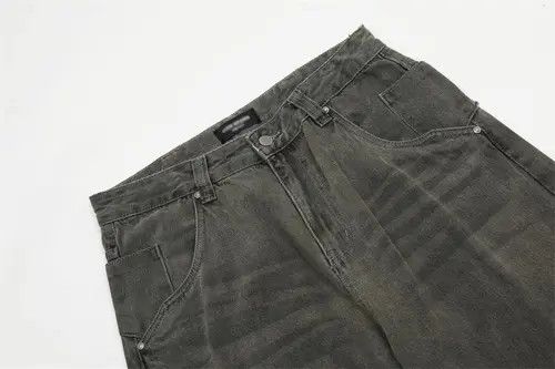 Japanese Brand × Jean Men's loose casual distressed washed denim straight pants Size US 34 / EU 50 - 3 Thumbnail