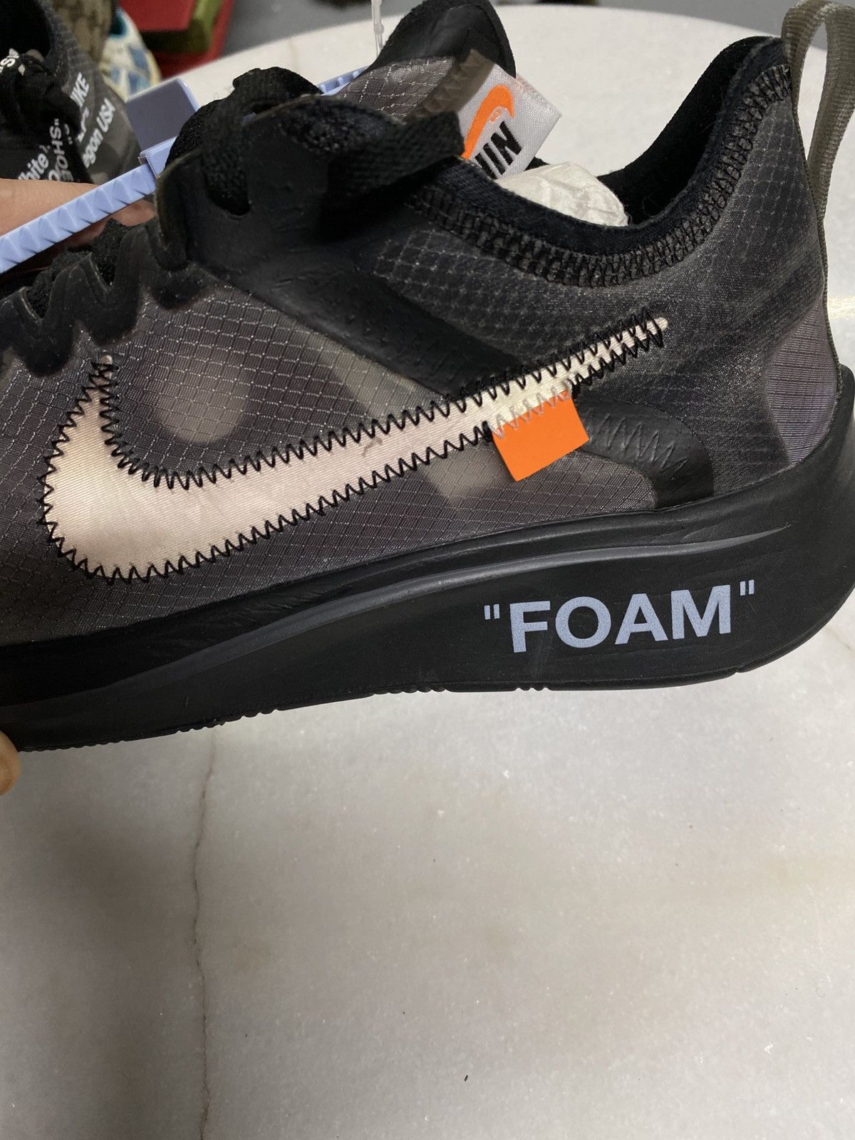 Other Off-White Nike Zoom Fly Black Mens Sneakers Size 8 Size US 8 / EU 41 - 12 Thumbnail