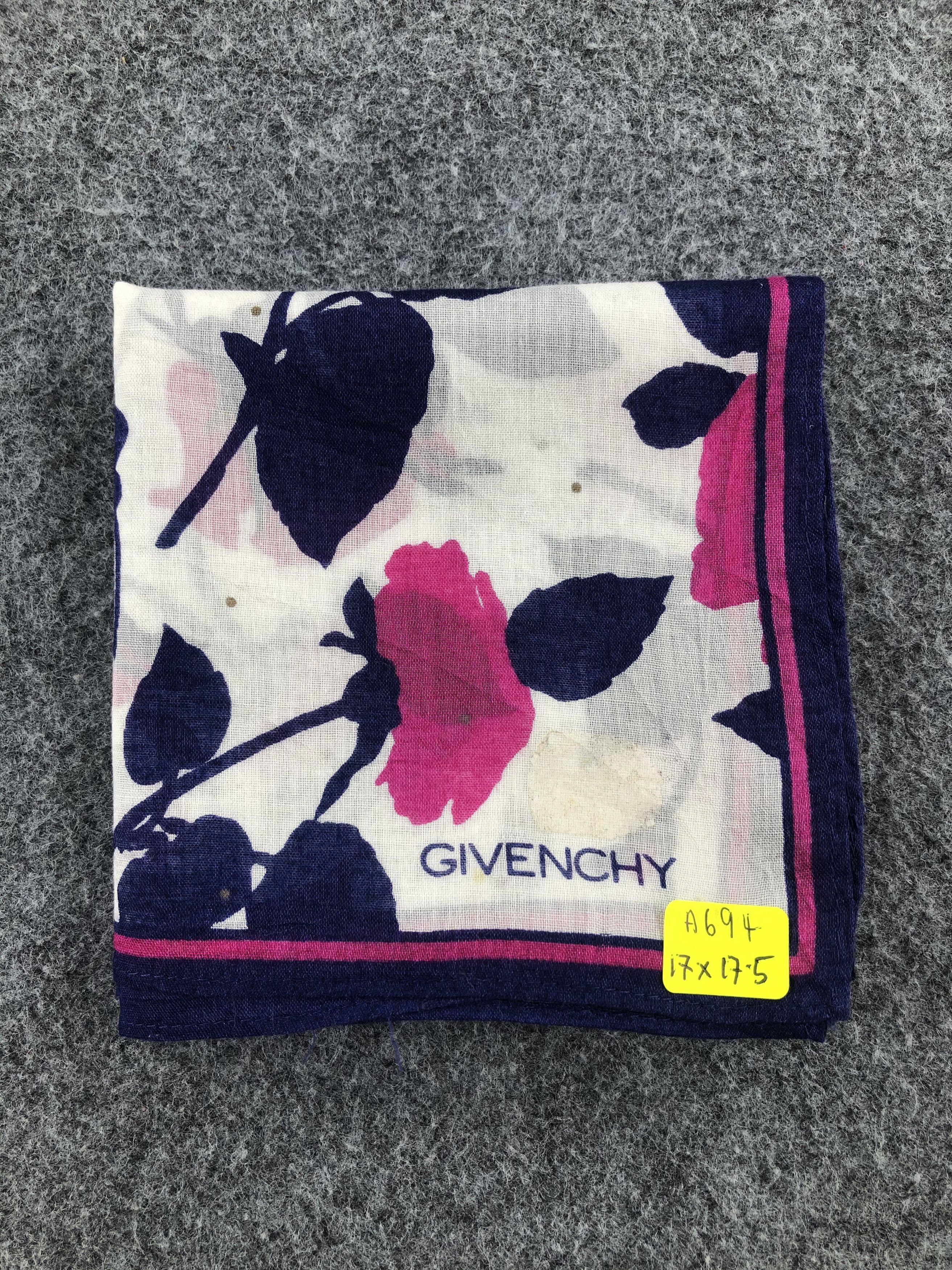 Vintage Givenchy Floral Handkerchief / Bandana / Neckerchief A694 Size ONE SIZE - 6 Thumbnail
