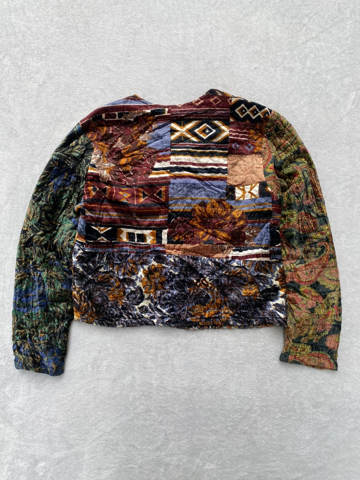Vintage 1980s El-saad Copenhagen Indian Tapestry Velvet Jacket Size M / US 6-8 / IT 42-44 - 9 Thumbnail