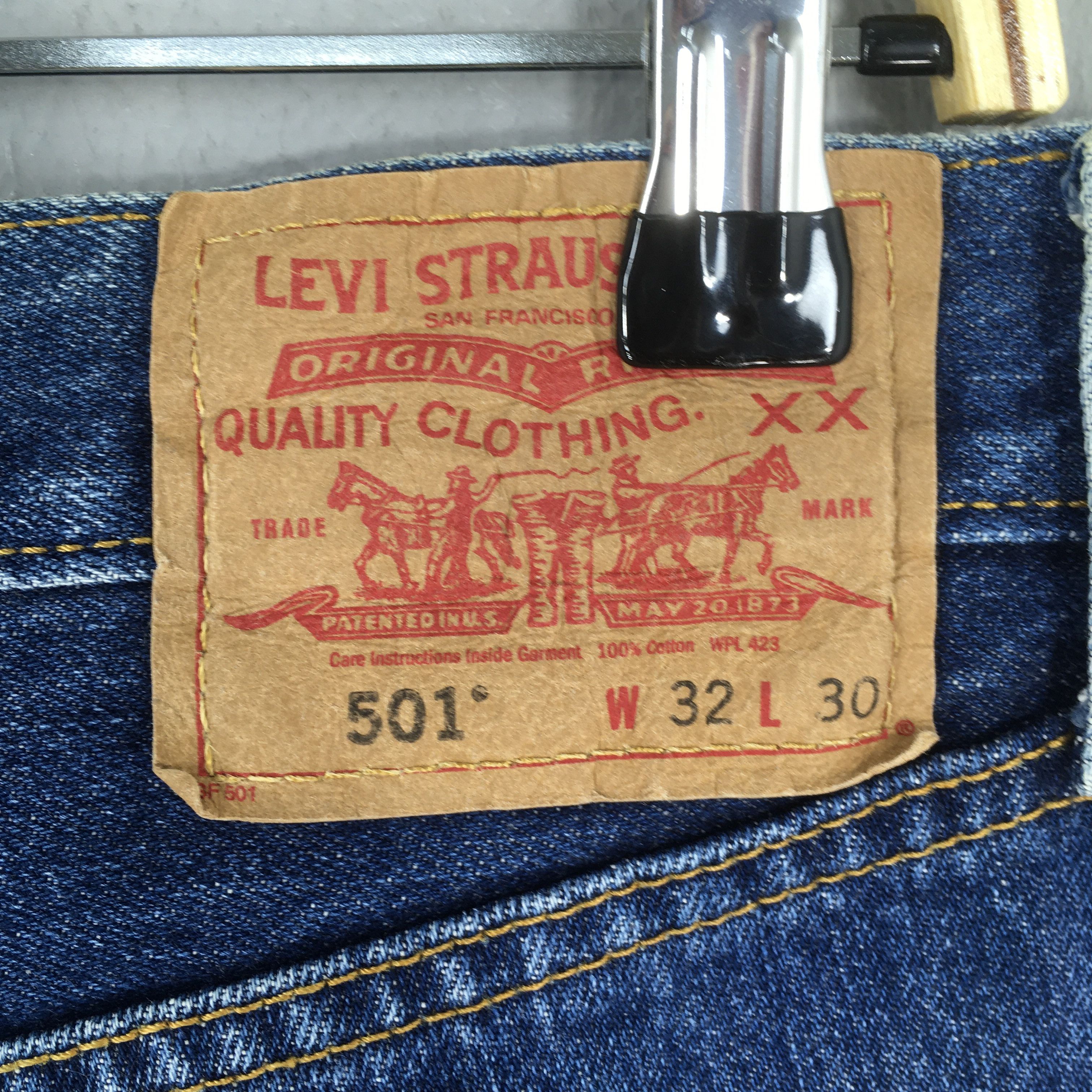 Levi's Size 30x29 Vintage 90s Levi's 501 Faded Blue Jeans S114 Size US 30 / EU 46 - 10 Thumbnail