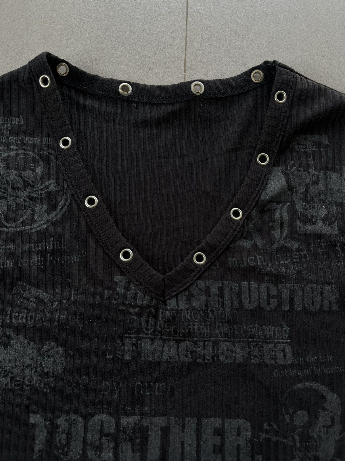 14th Addiction JAPANESE BRAND POEM SKULL STUDDED SEDITIONARIES PUNK STYLE Size US M / EU 48-50 / 2 - 3 Thumbnail