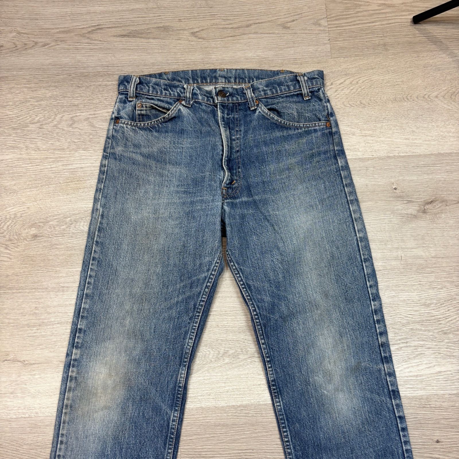 Levi's × Vintage VTG 80s Levi's 505 Orange Tab Raw Hem Jeans 34x32 Made USA Size US 34 / EU 50 - 4 Thumbnail