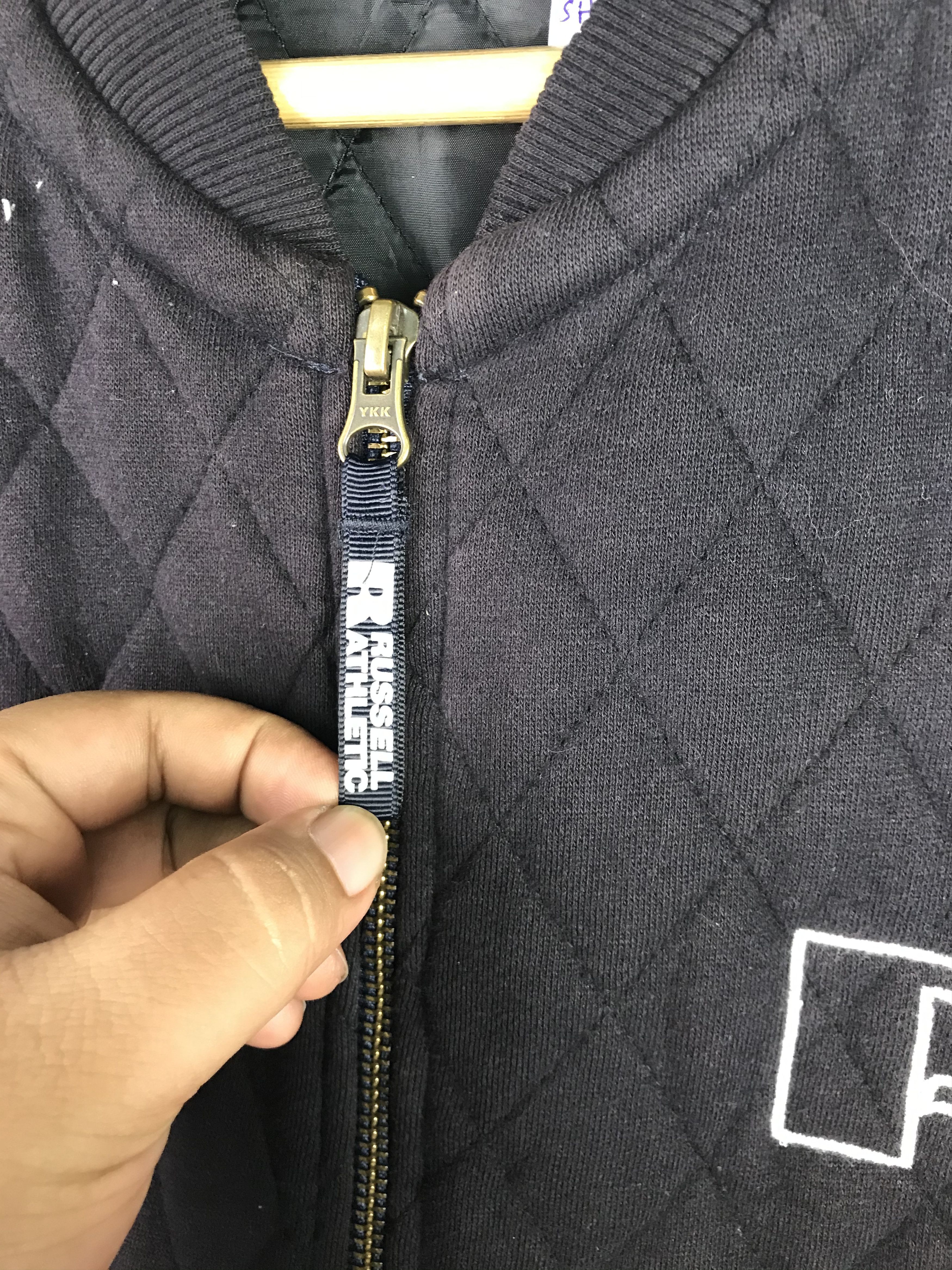 Russell Athletic Vintage Sunfaded Russell Athletic Full Zipper Bomber Jacket Size US XL / EU 56 / 4 - 9 Thumbnail