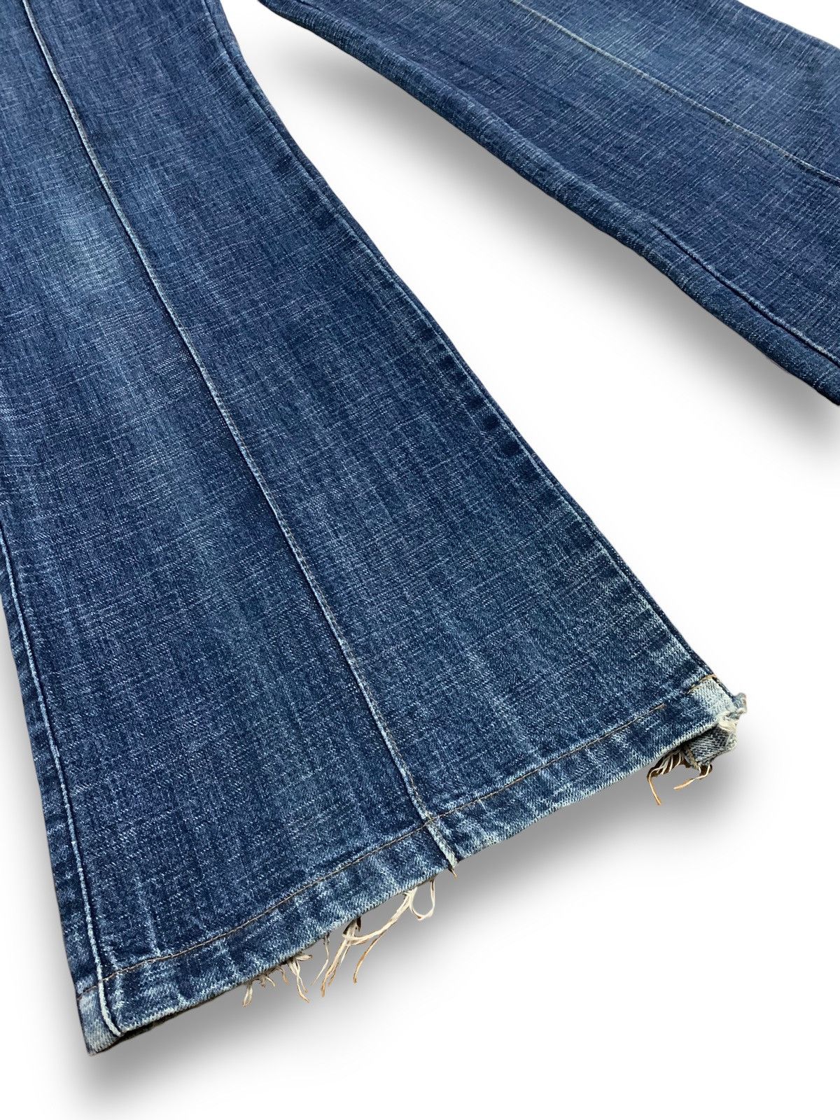 Japanese Brand Vintage Camel Road Faded Wash Flare Bell Bottom Panel Jeans Size US 31 - 8 Thumbnail