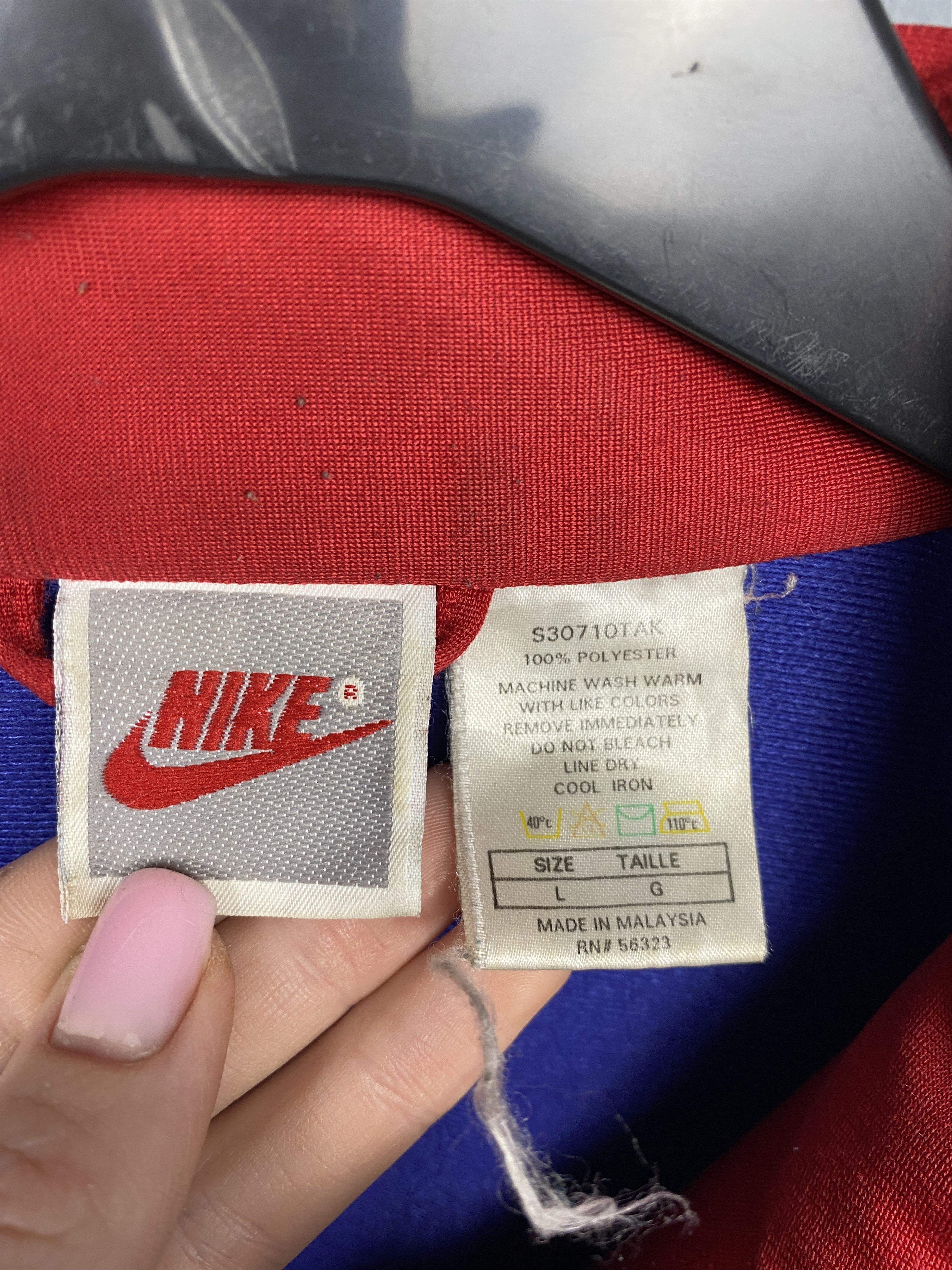 Nike × Vintage Nike 90s Vintage Mens Track Top Jacket Size US L / EU 52-54 / 3 - 4 Thumbnail