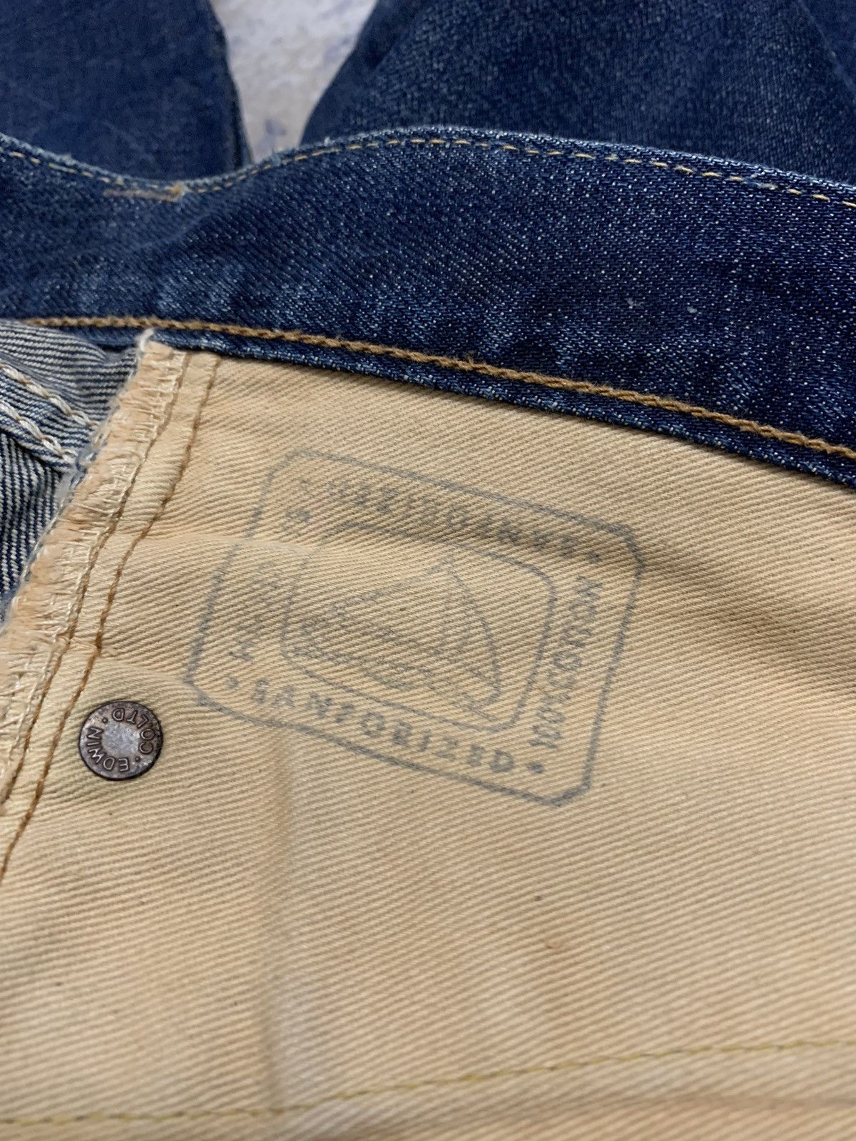 Japanese Brand Edwin 505 Lowrize Selvedge Distressed Denim Jeans W30x32.5 Size US 30 / EU 46 - 20 Thumbnail