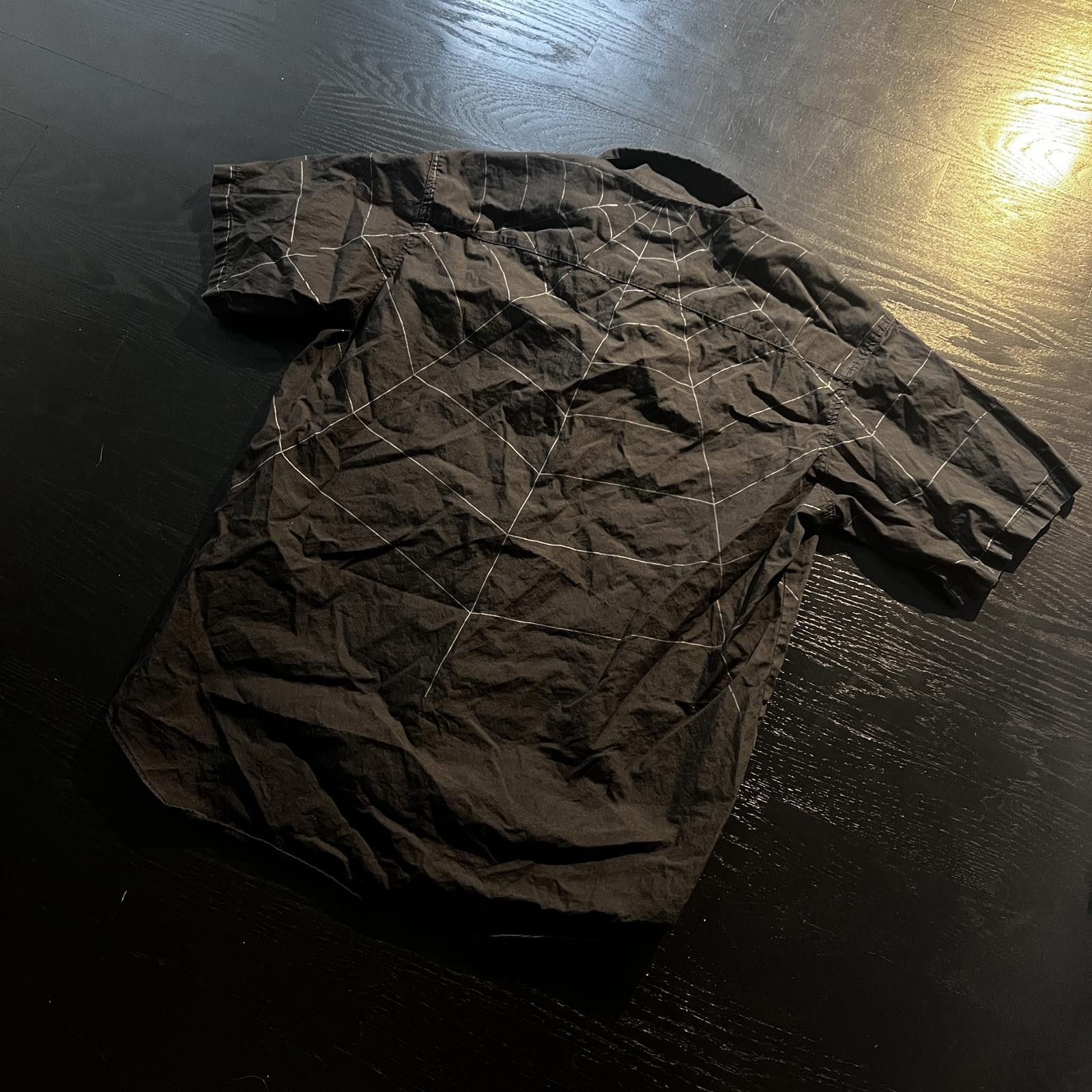 Neighborhood Neighborhood Short Sleeve Button Up Shirt Black Spider Web Size US L / EU 52-54 / 3 - 5 Thumbnail