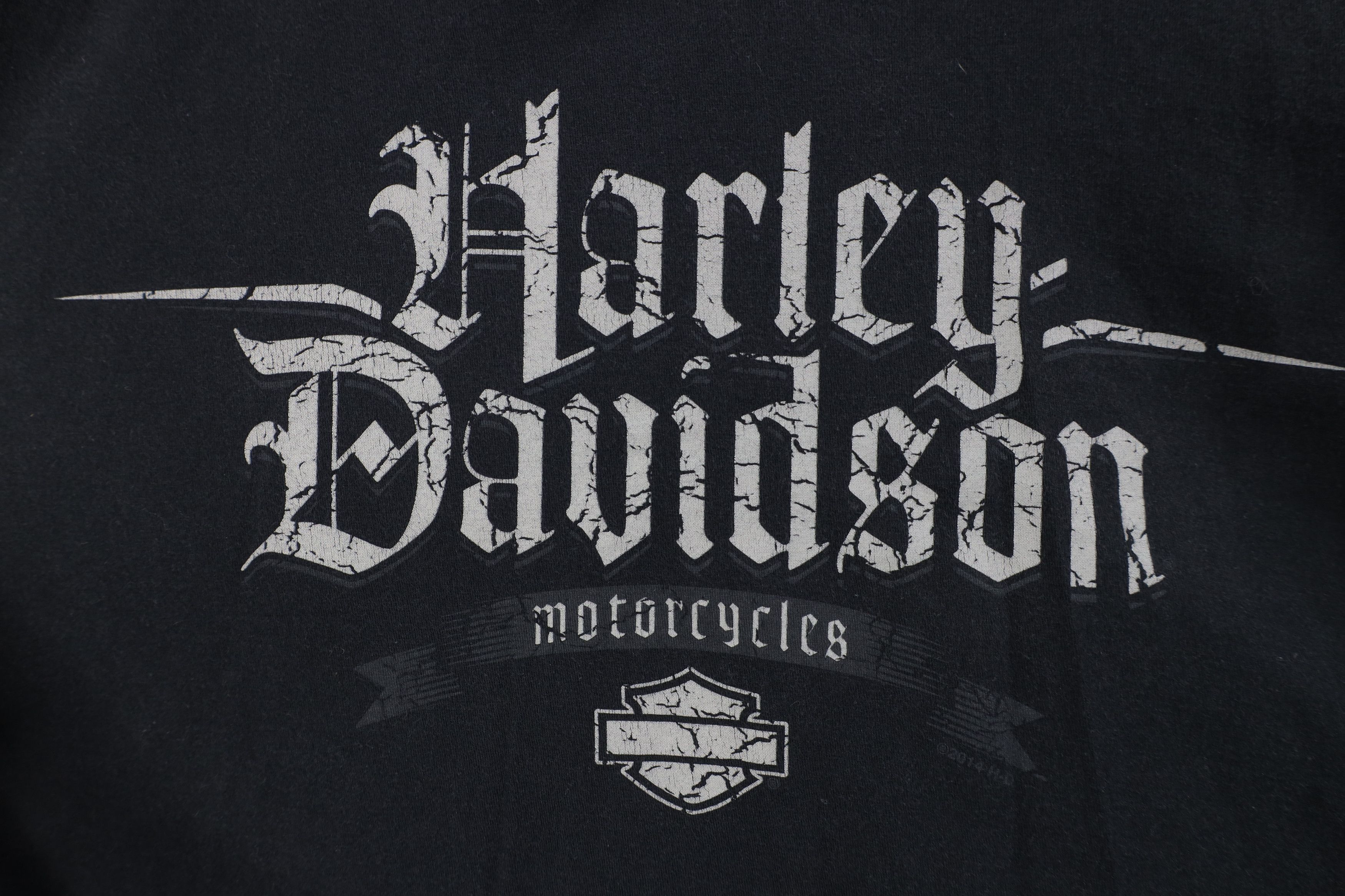 Harley Davidson Vintage Y2K Harley Davidson Spell Old English T-Shirt Black Size US L / EU 52-54 / 3 - 4 Thumbnail