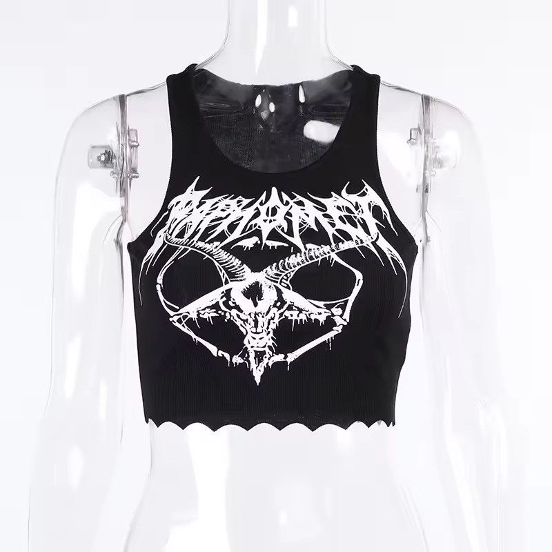Japanese Brand Amazing Y2K Goth Crop Top Size M / US 6-8 / IT 42-44 - 3 Thumbnail