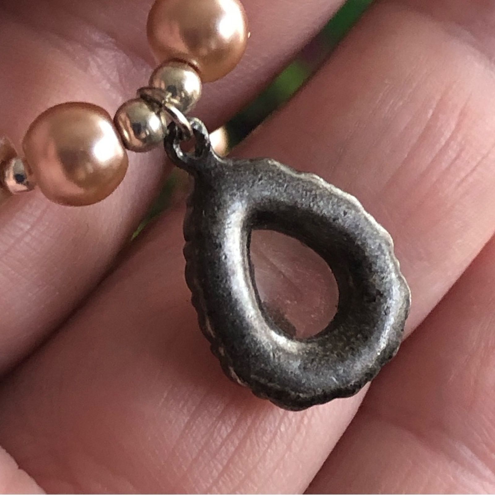 Handmade Handcrafted repurpose teardrop halo Pearl necklace Size ONE SIZE - 9 Thumbnail