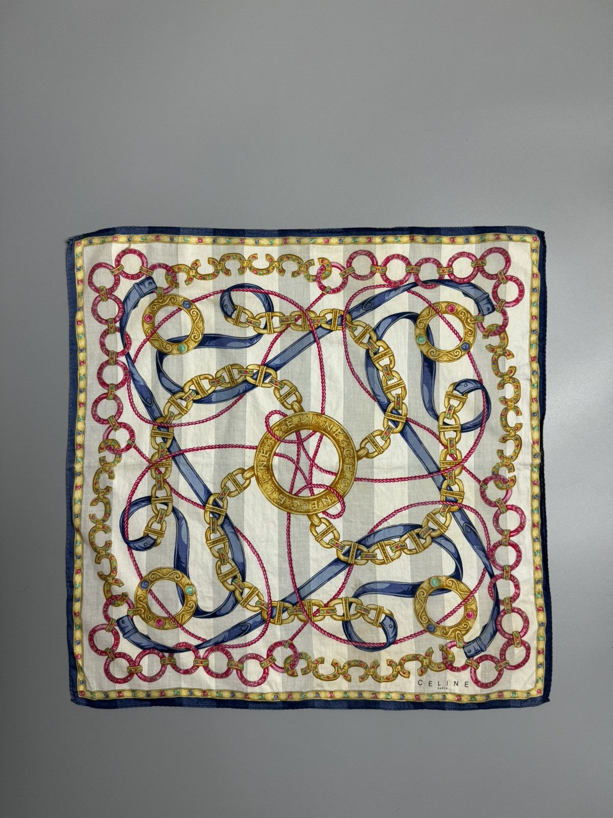 Celine CELINE Paris Vintage Handkerchief Bandana Size 36 - 3 Thumbnail